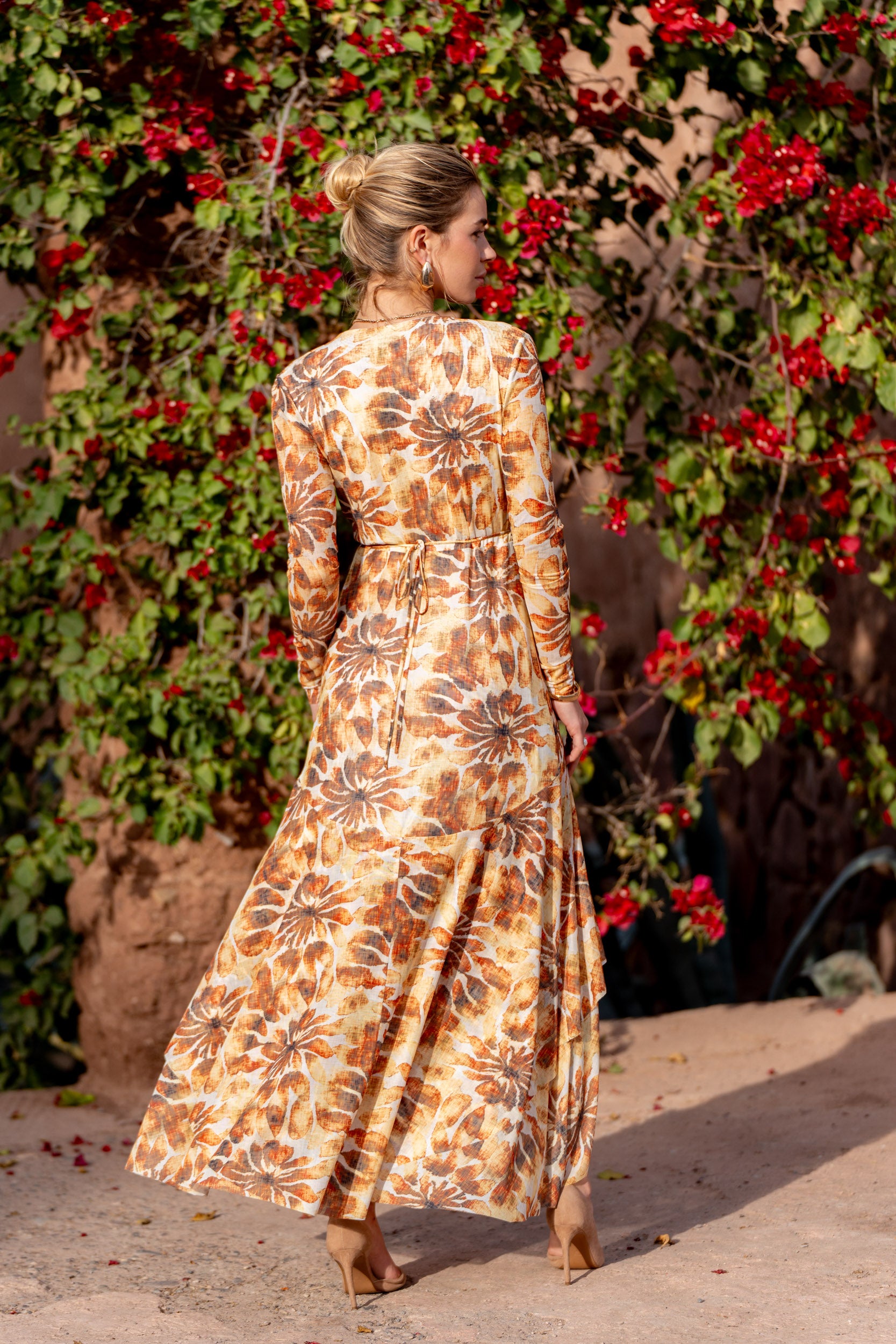 Short silk printed Saint-Tropez dress