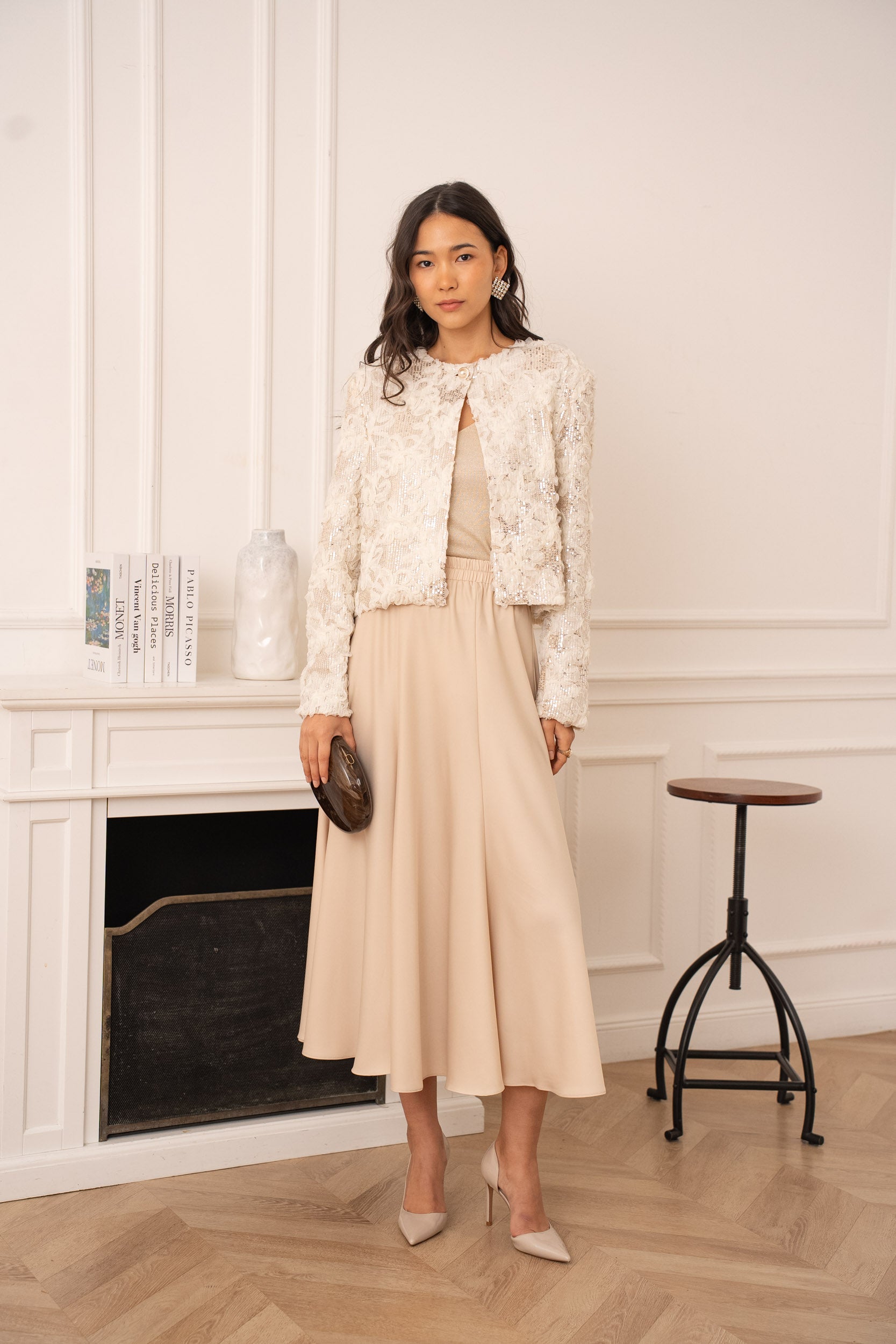 Jupe sirène Valentine en satin