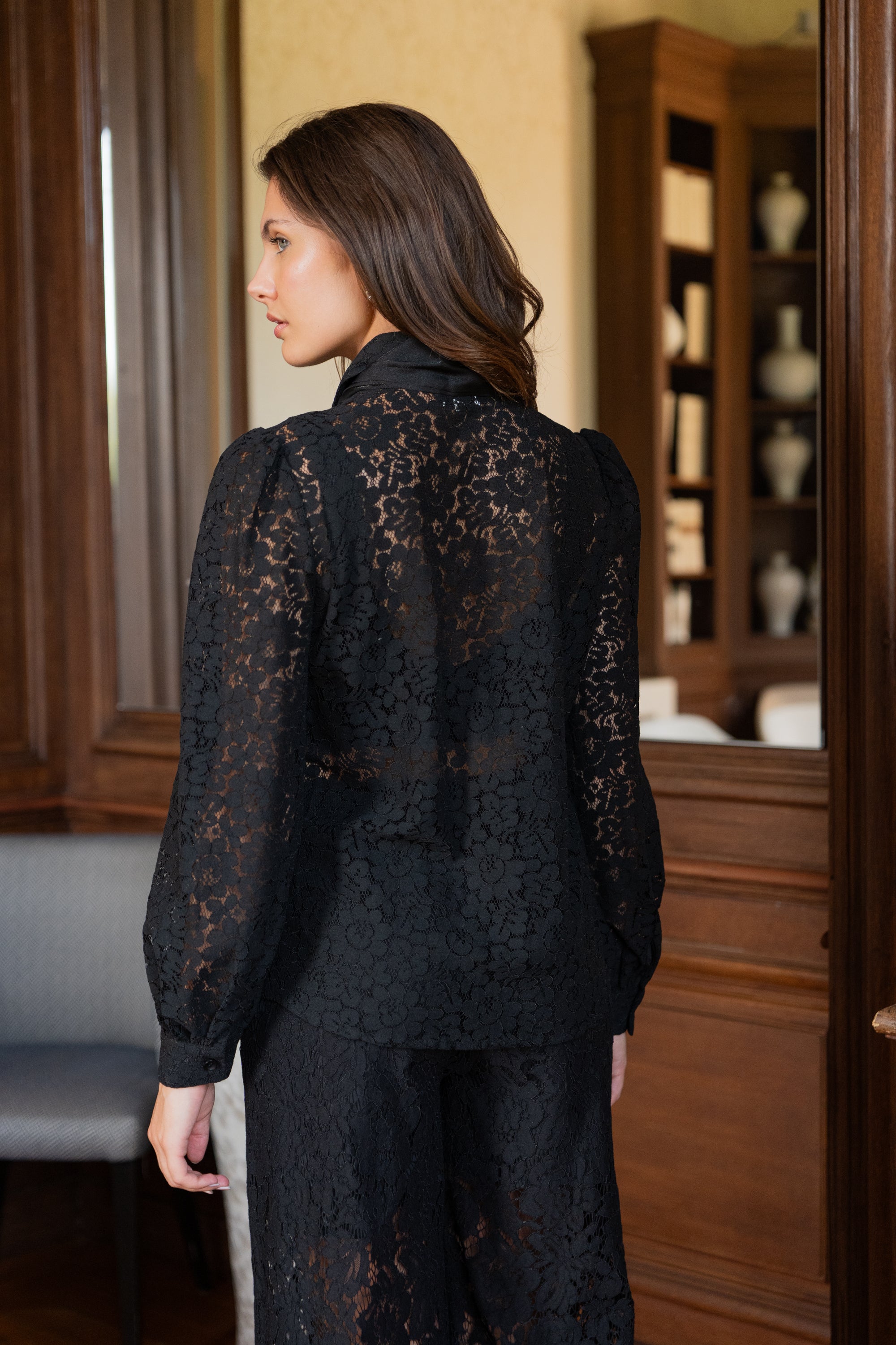 Coco dotted lace blouse