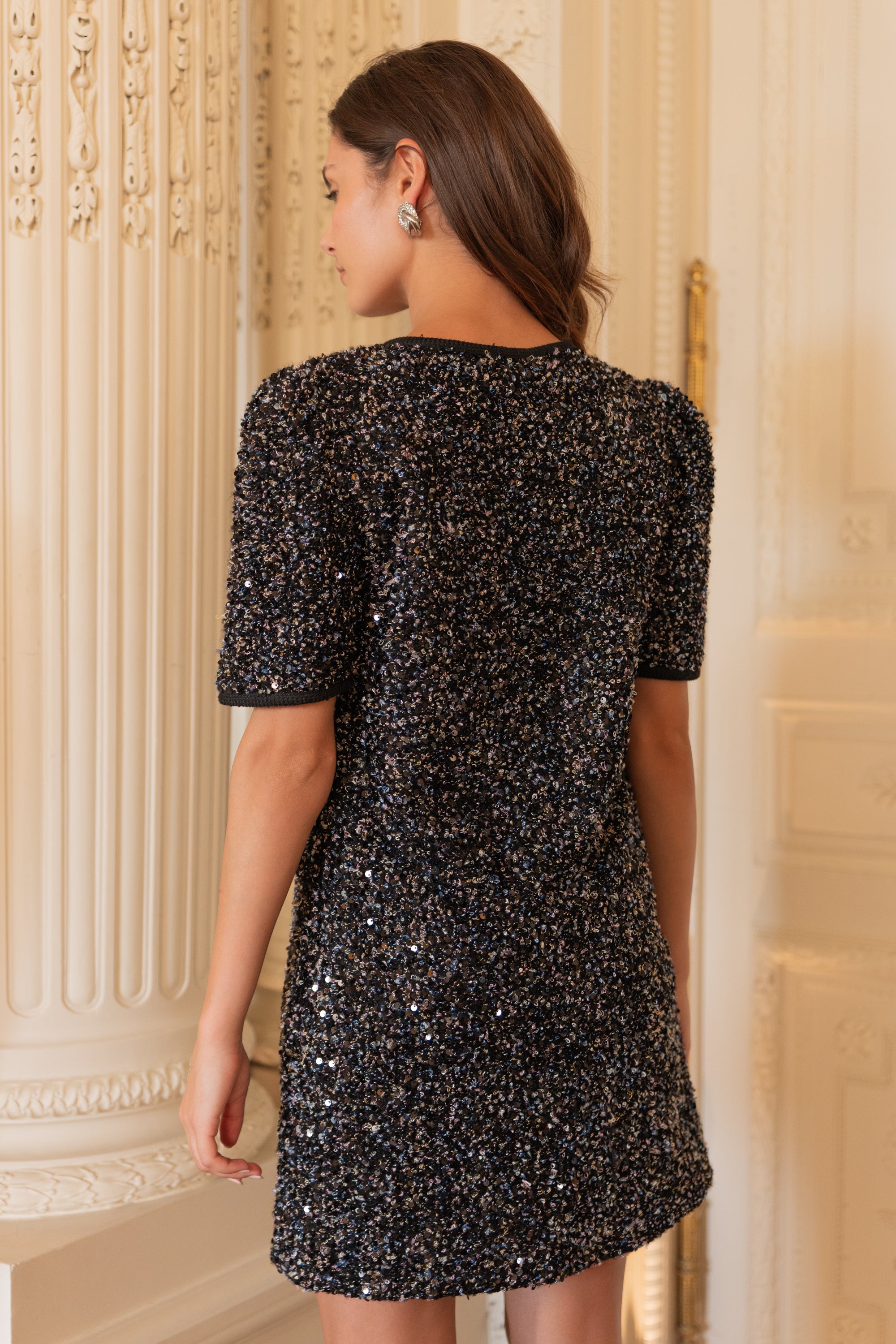 Short silk printed Saint-Tropez dress