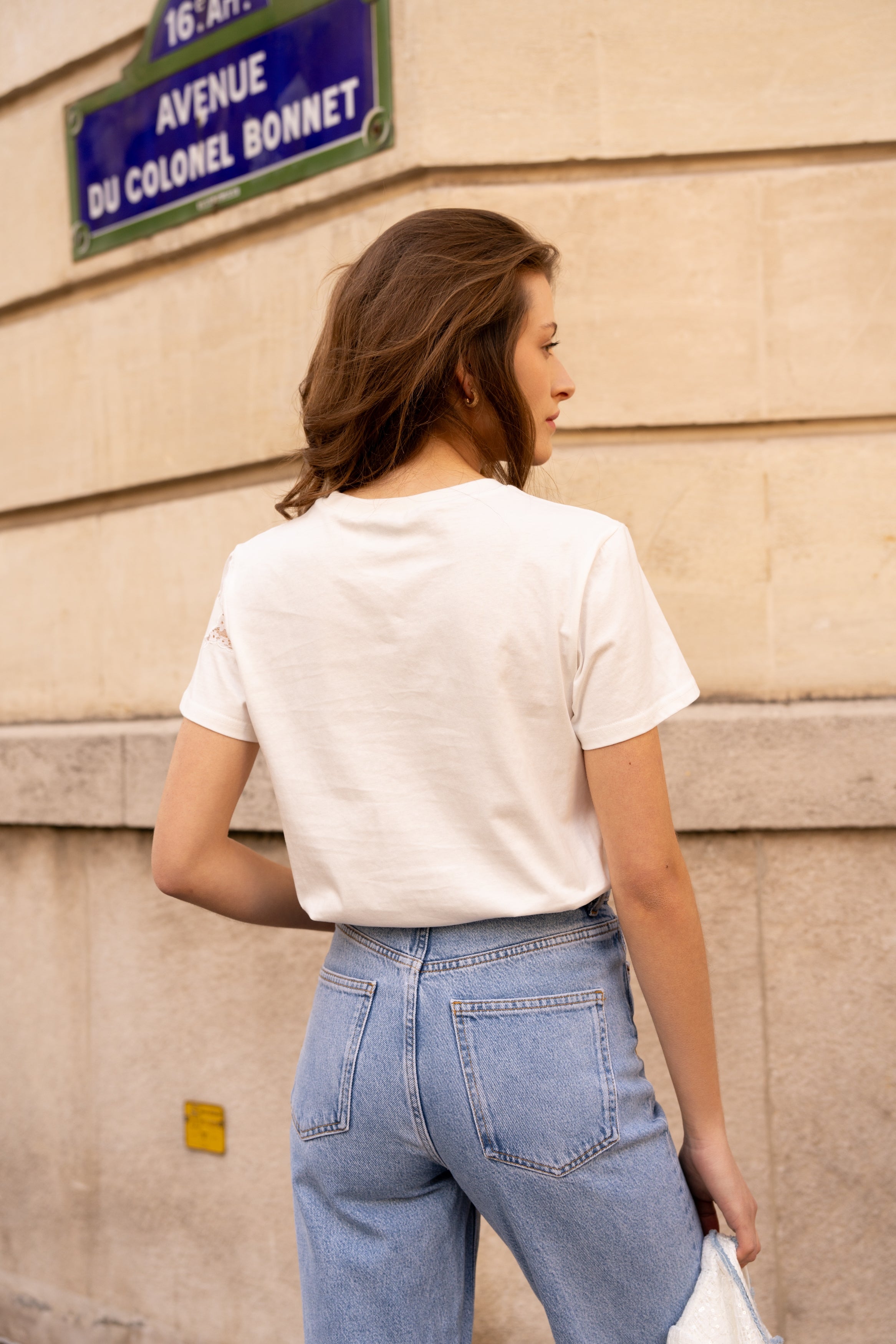 T-shirt en coton brodé