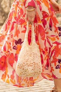 Mini sac en dentelle macramé
