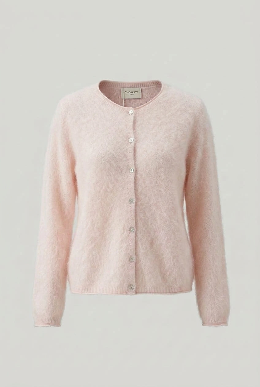 Gilet fluffy laine & cachemire