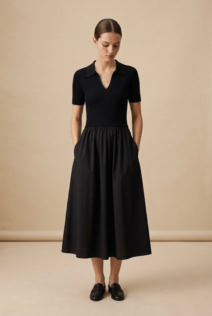 Robe bi-matière Loïs