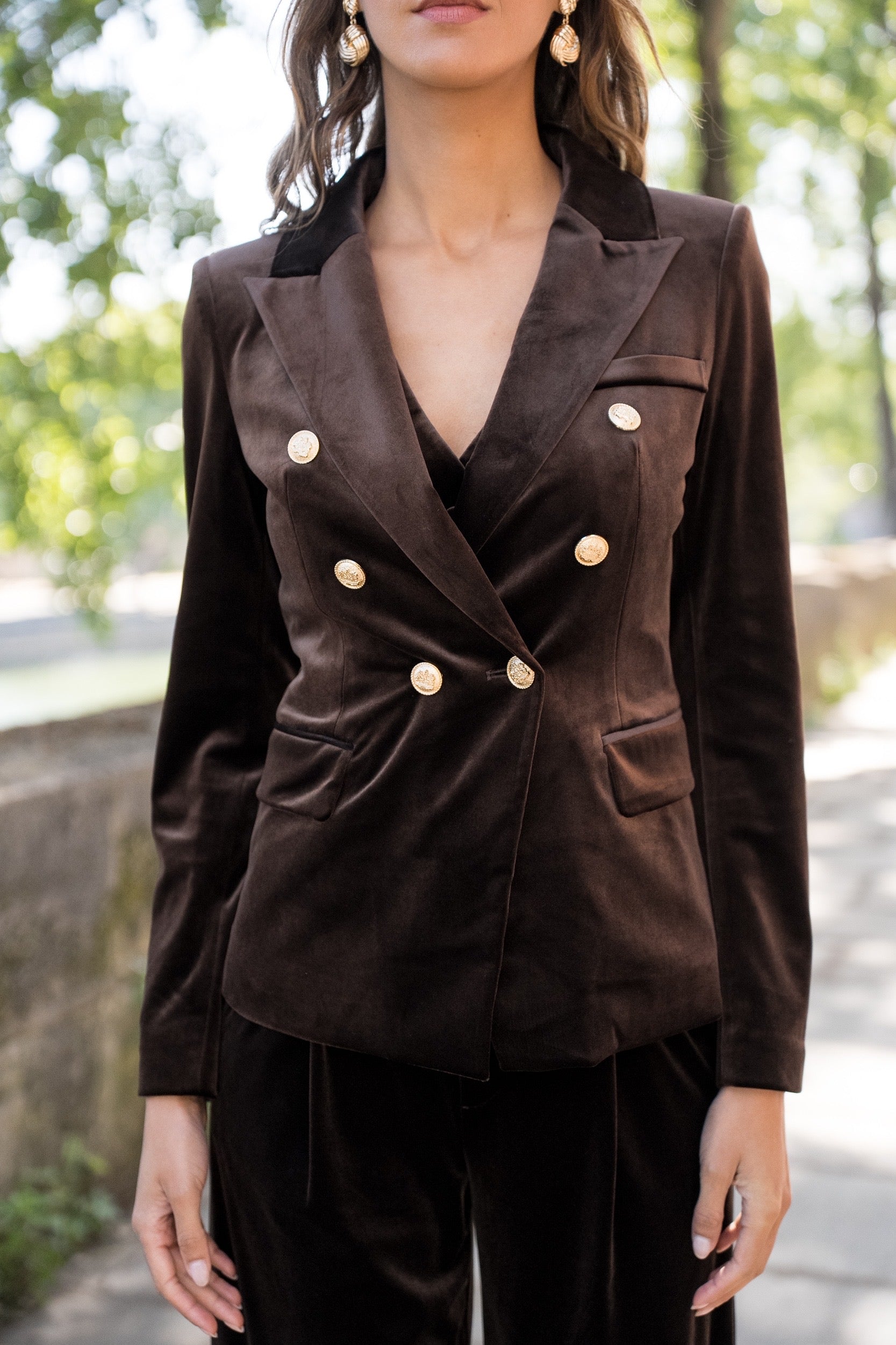 Gabrielle Velvet Blazer Jacket