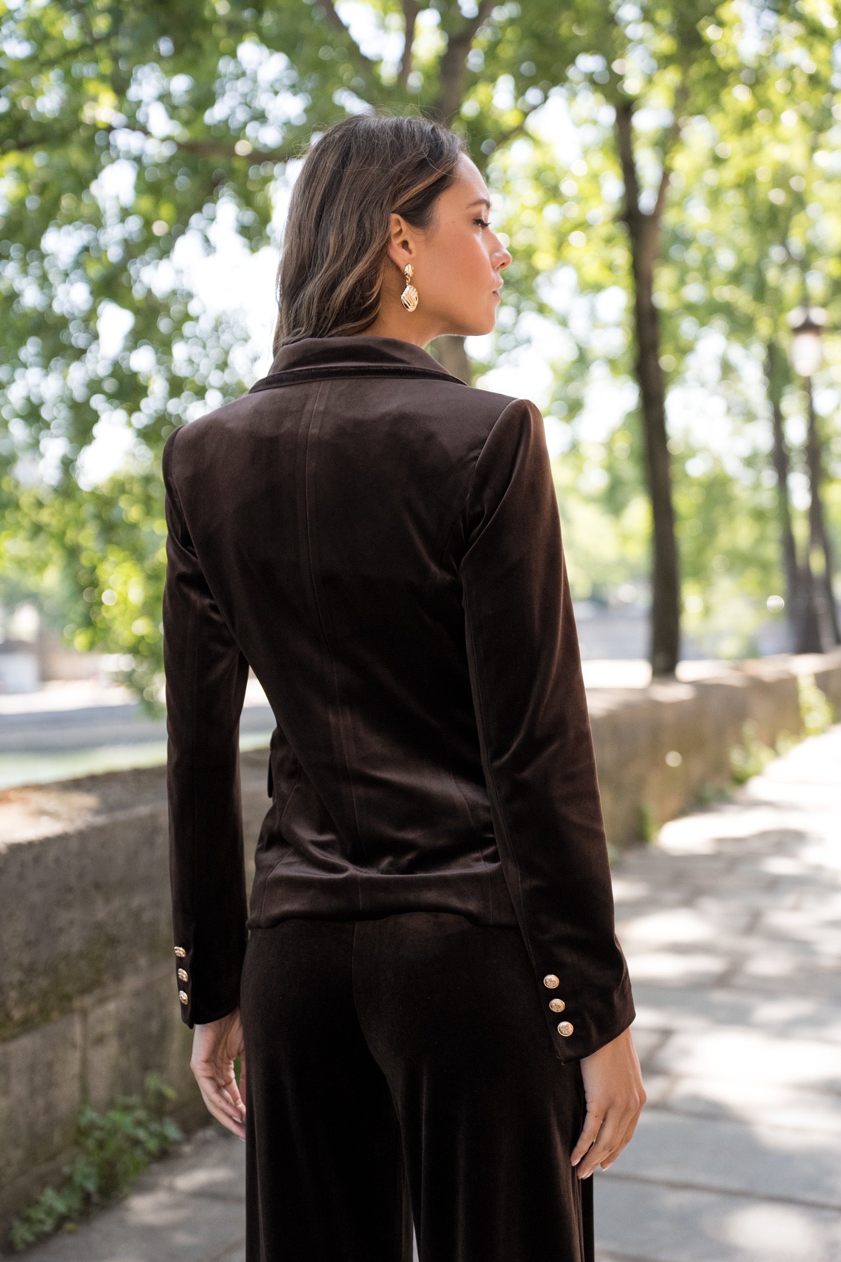 Gabrielle Velvet Blazer Jacket