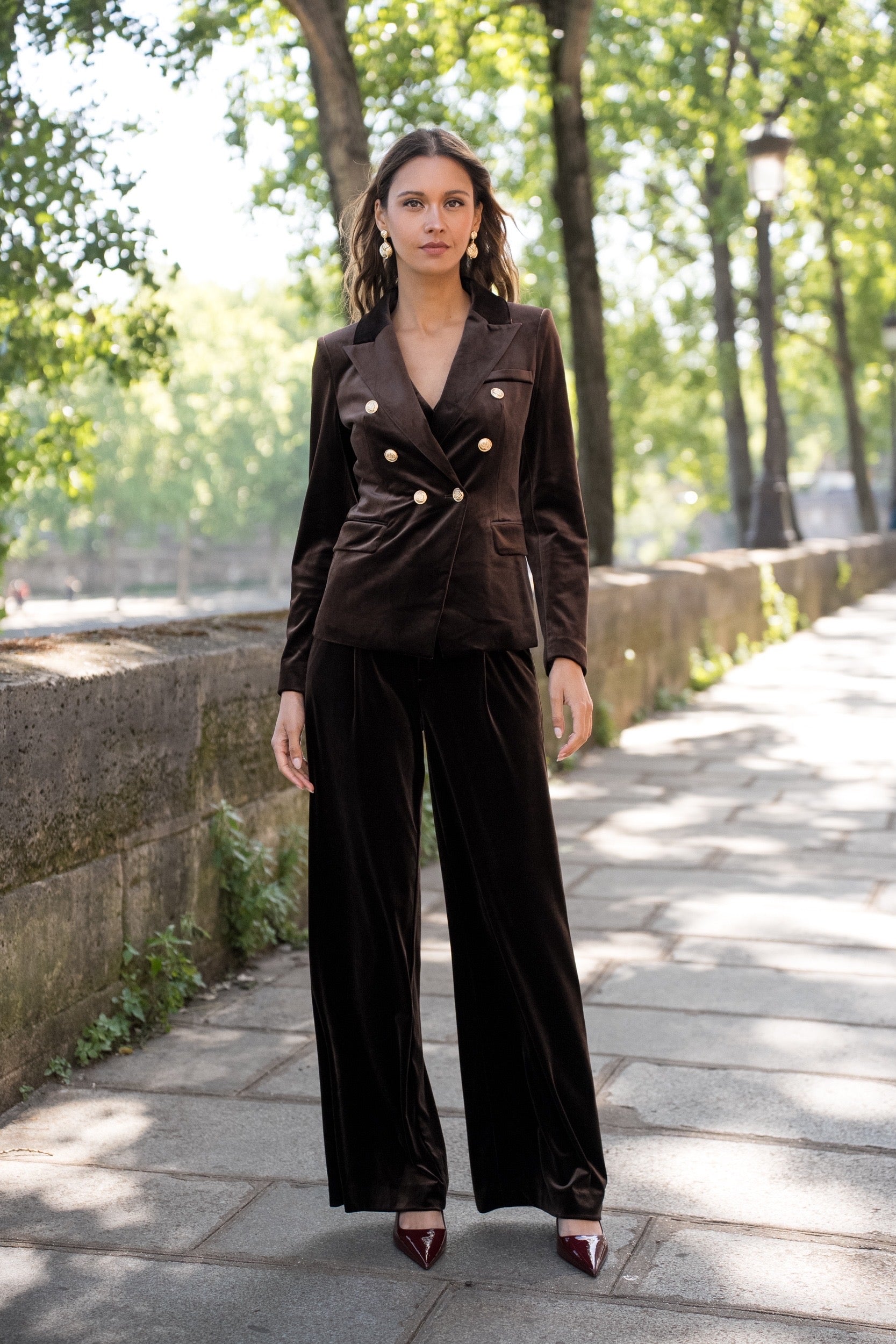 Gabrielle Velvet Blazer Jacket