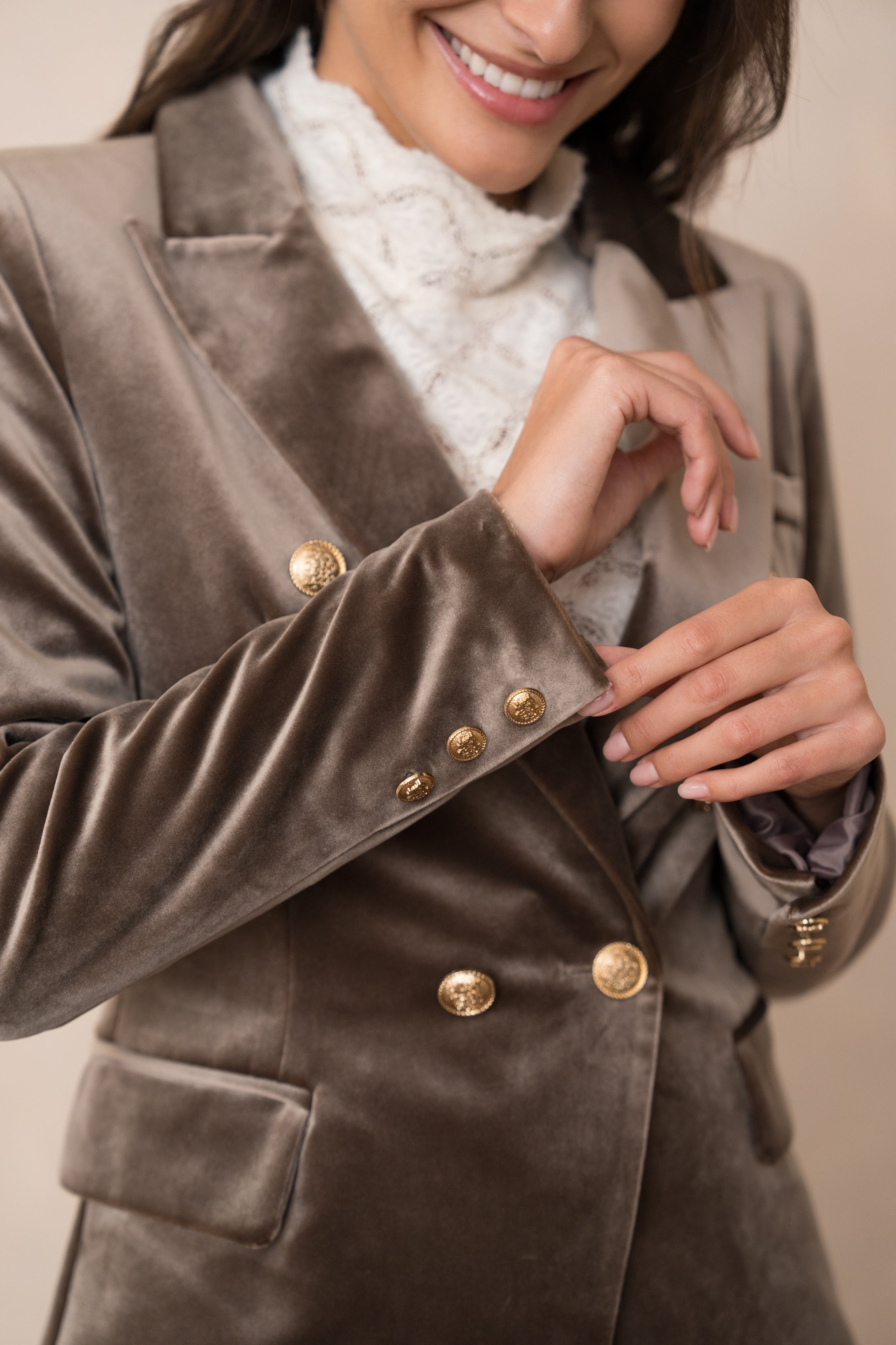 Gabrielle Velvet Blazer Jacket