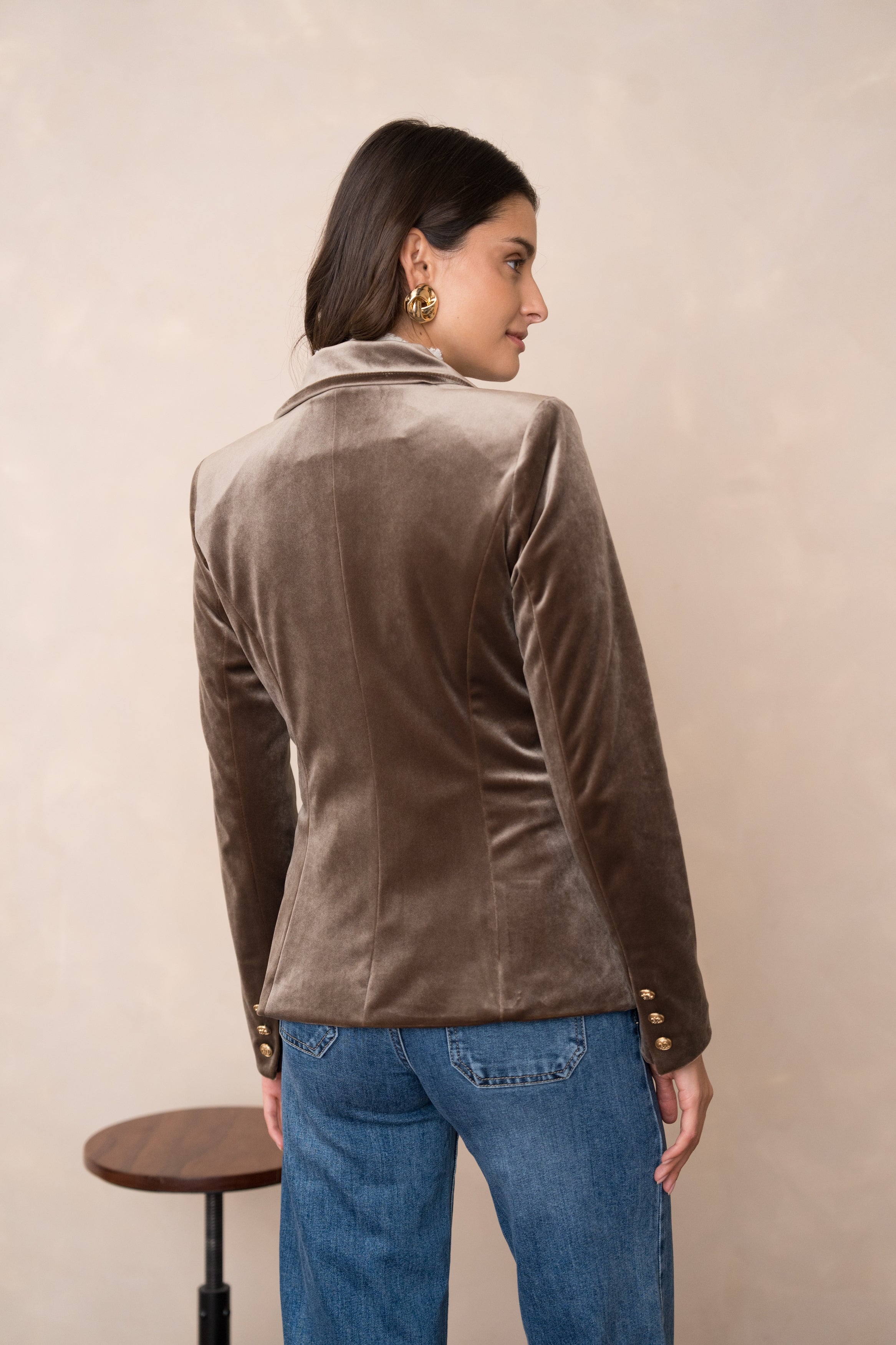 Gabrielle Velvet Blazer Jacket