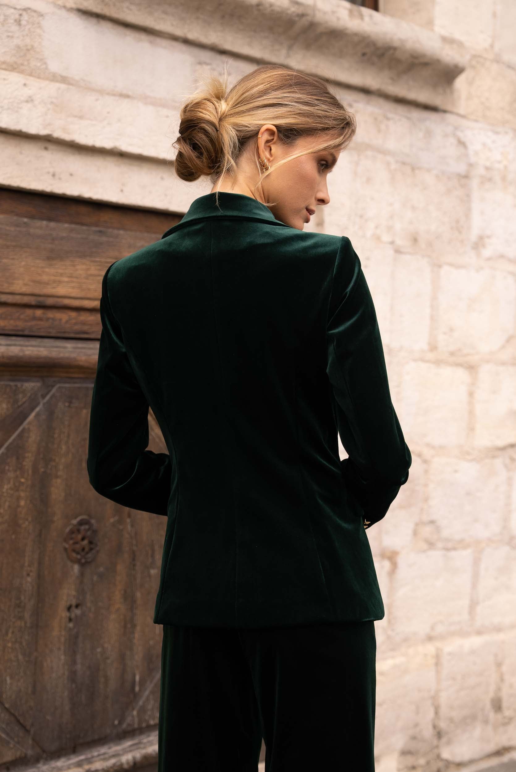 Gabrielle Velvet Blazer Jacket