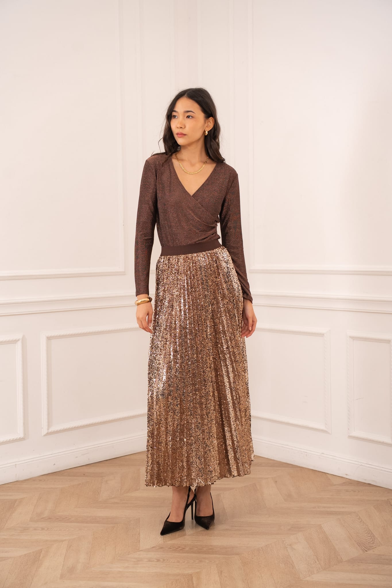 Top cache coeur brillant