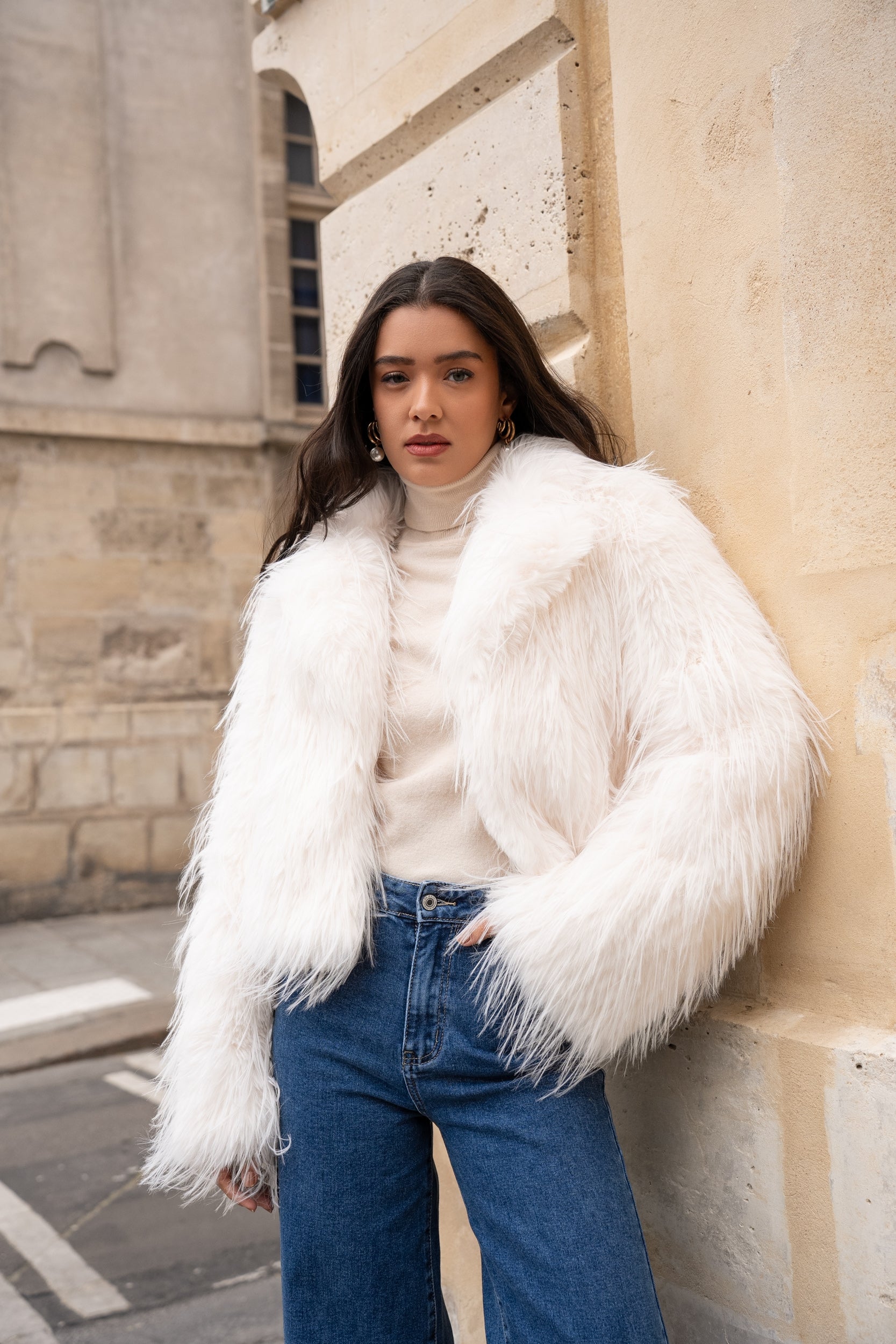 Veste Stockholm en fausse fourrure