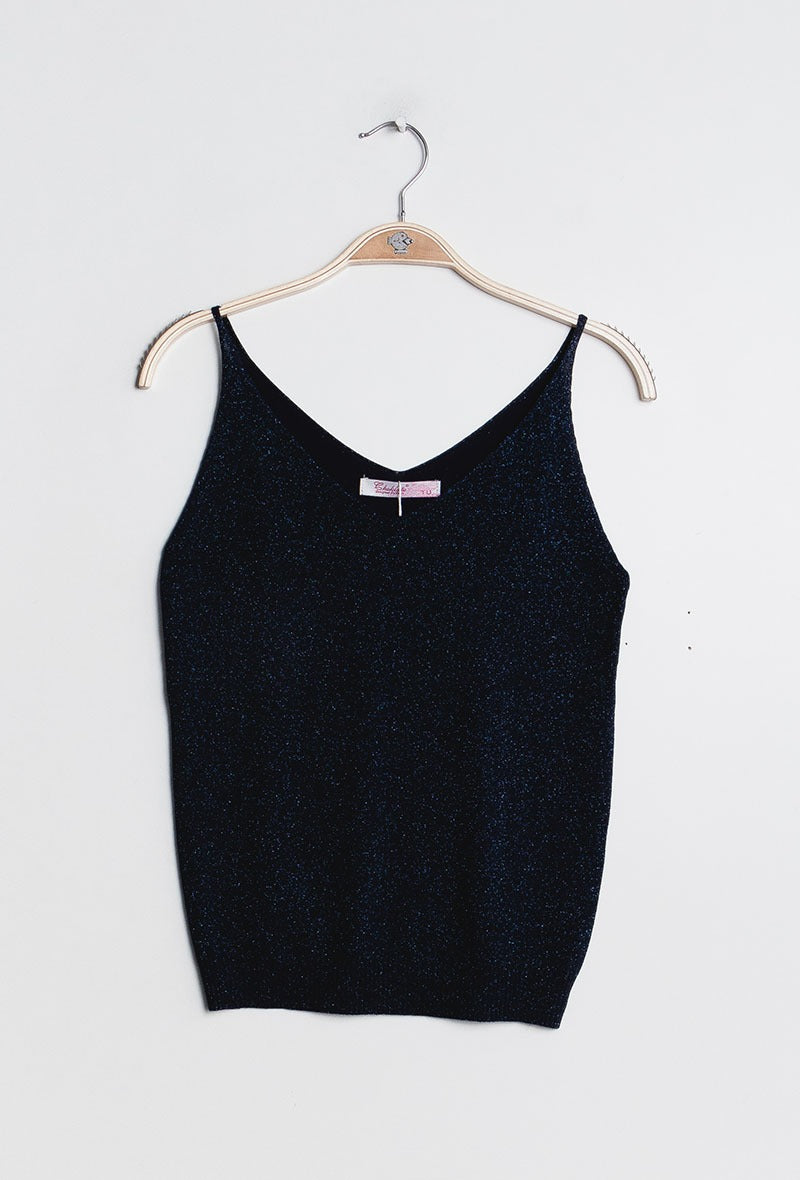 Shiny lurex tank top