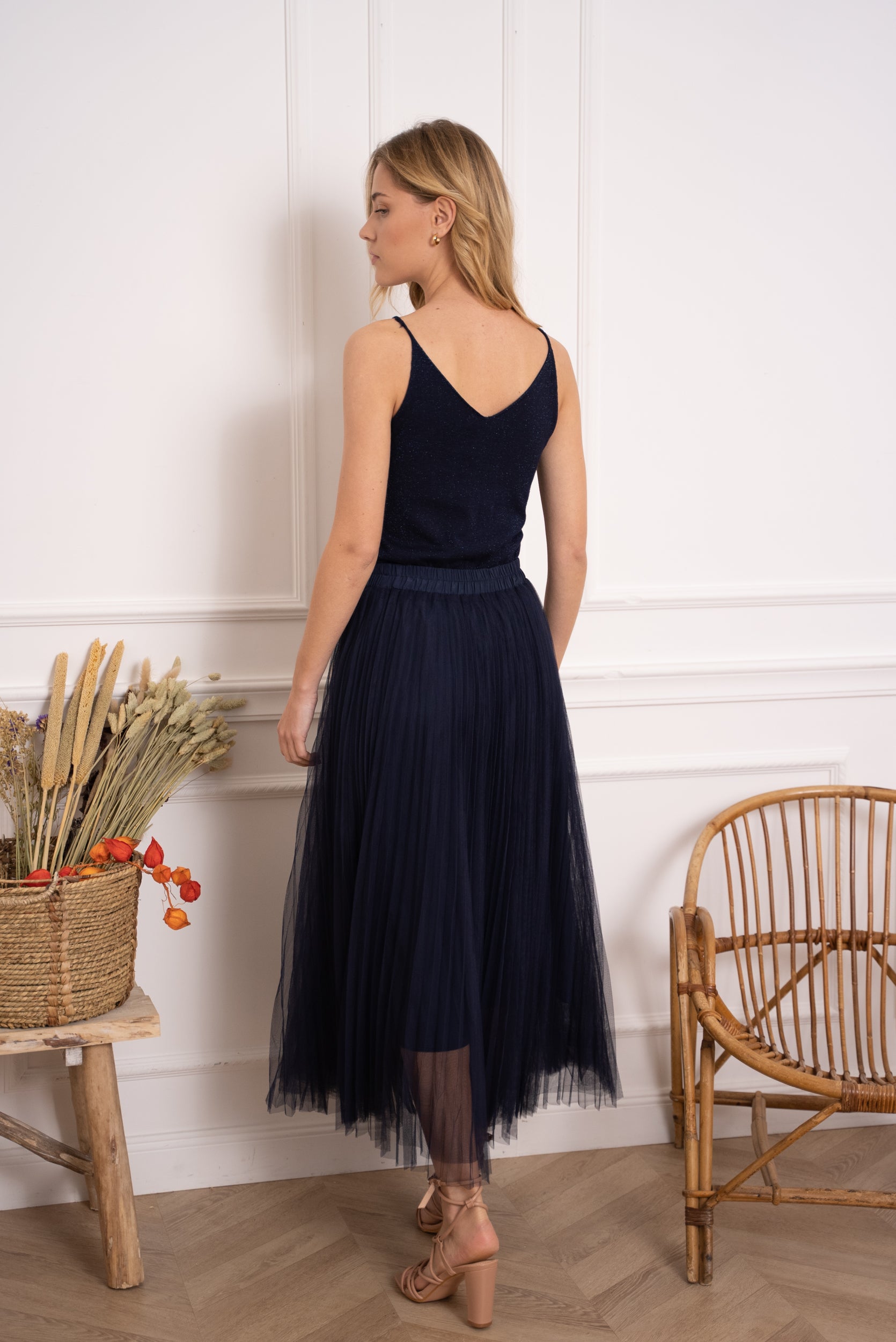 Shiny lurex tank top