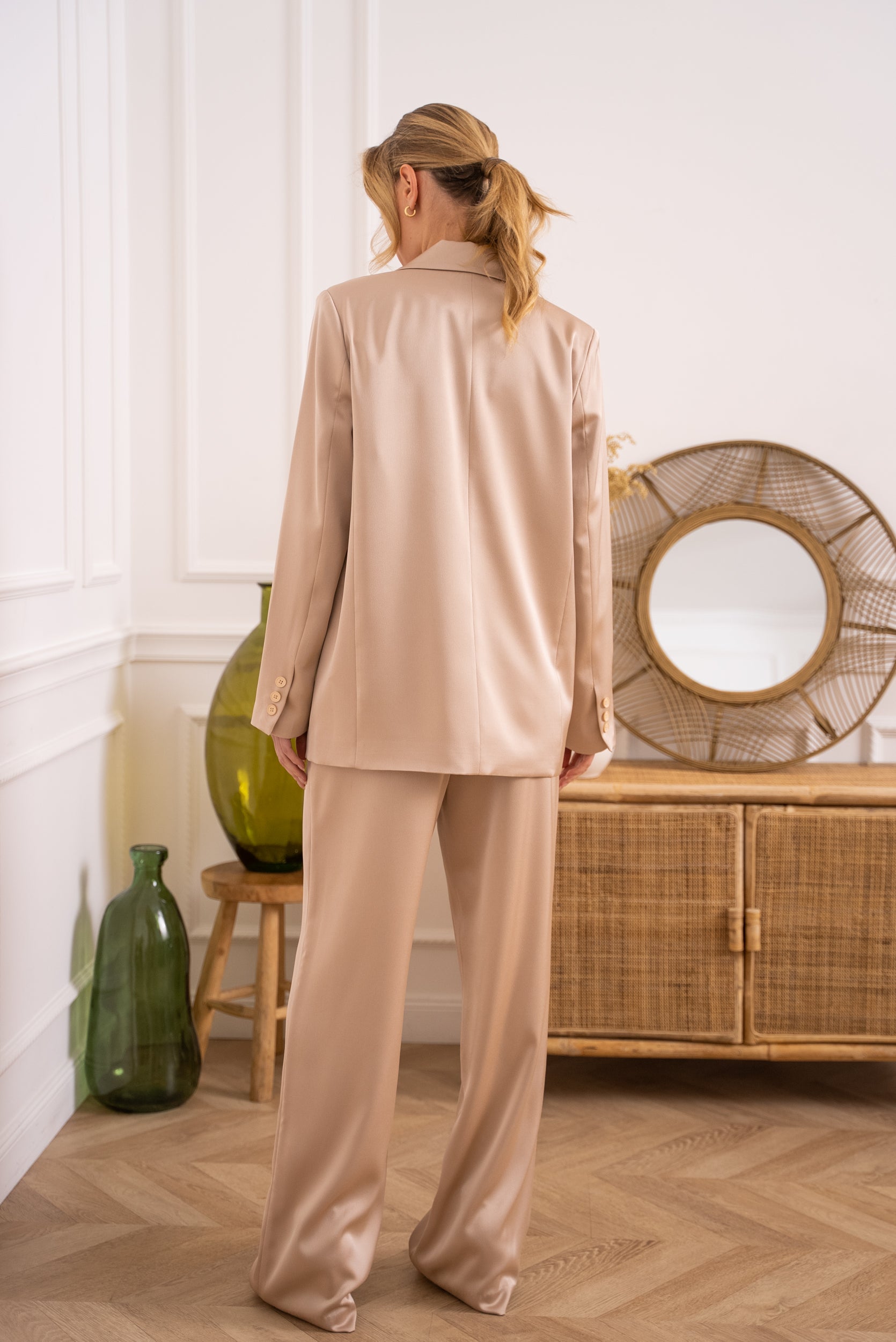 Premium Satin Blazer Jacket