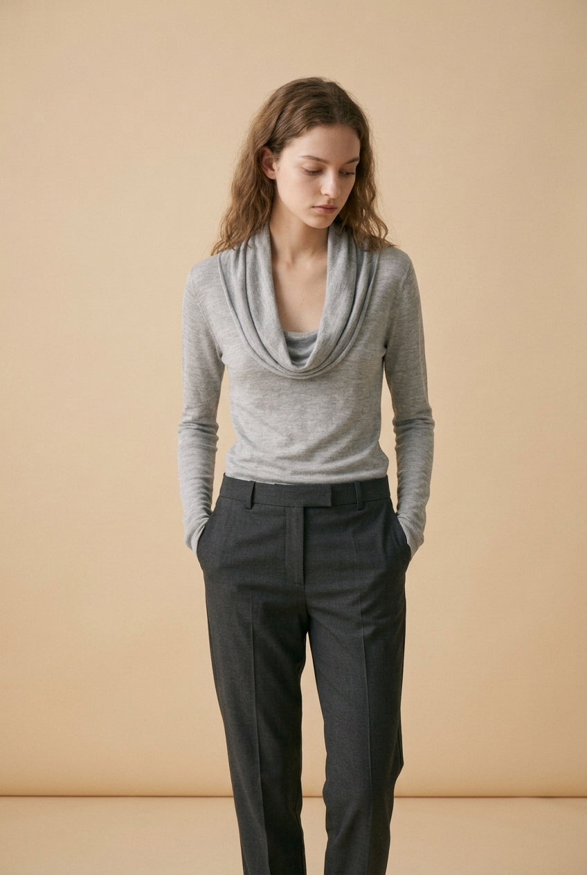 Pull Jamie en maille col foulard