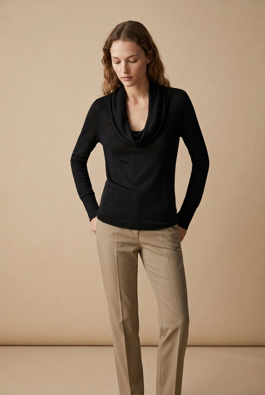 Pull Jamie en maille col foulard