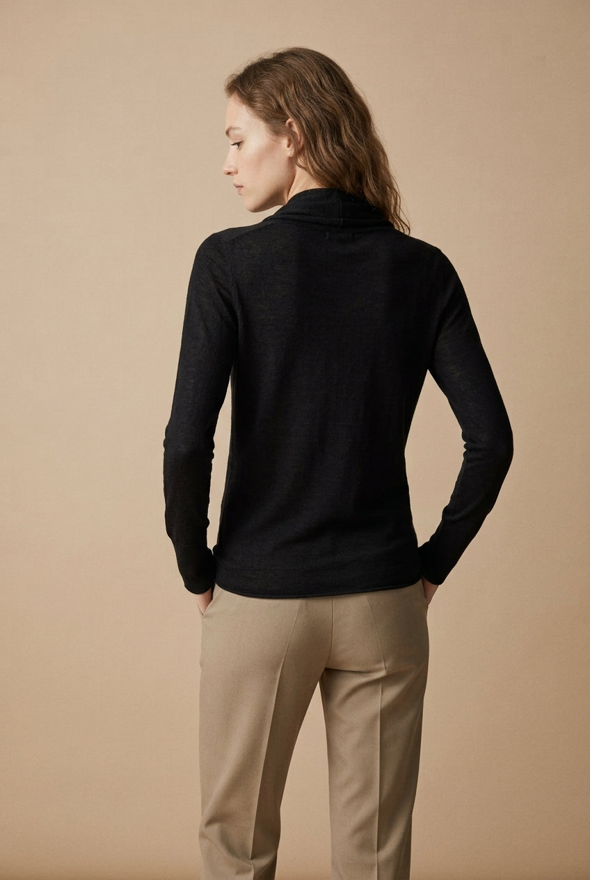 Pull Jamie en maille col foulard