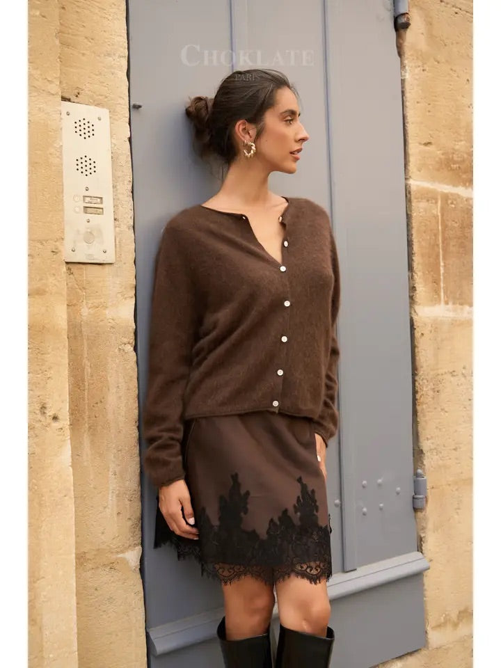 Gilet fluffy laine & cachemire