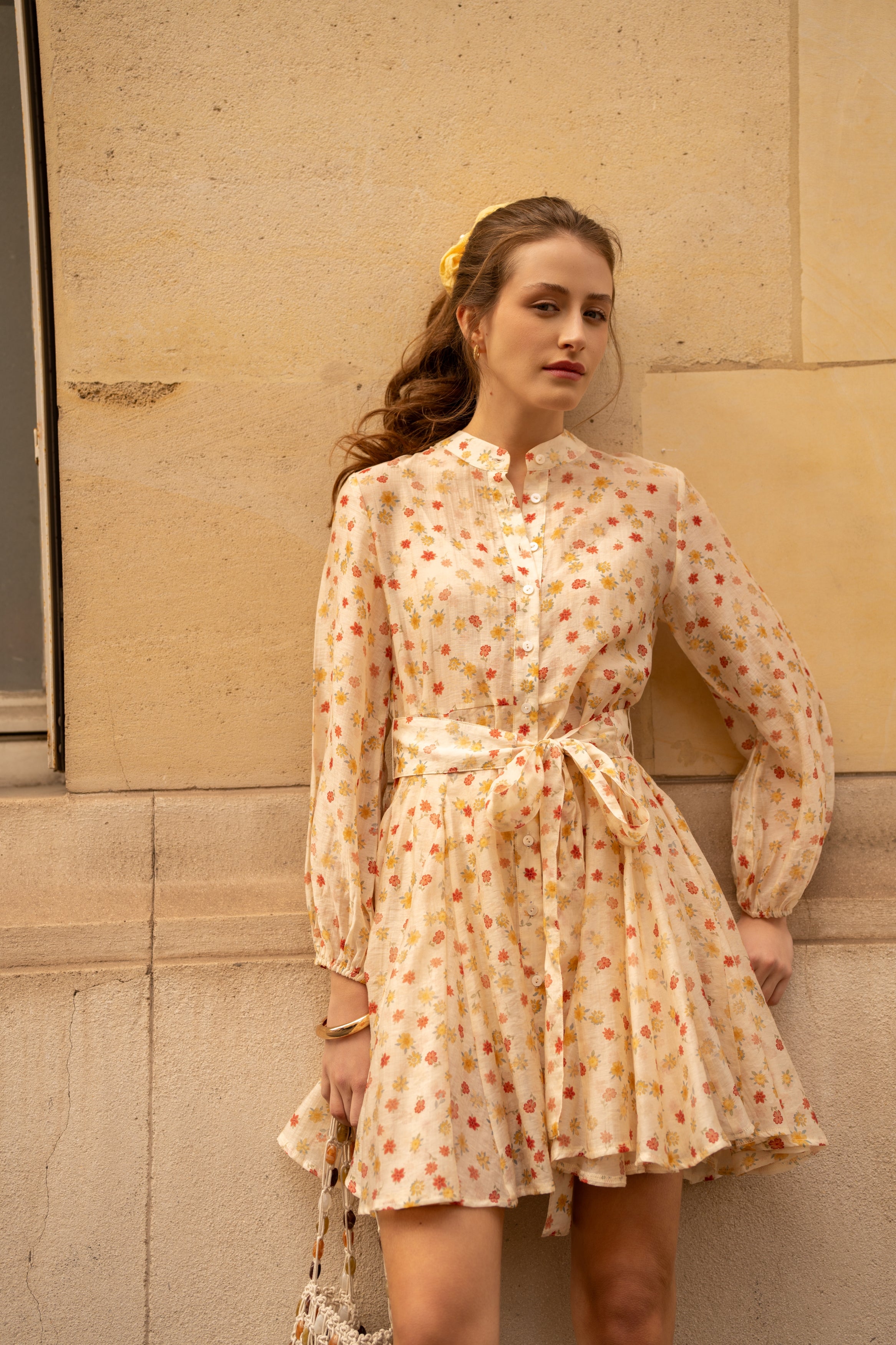 Sonia floral silk dress