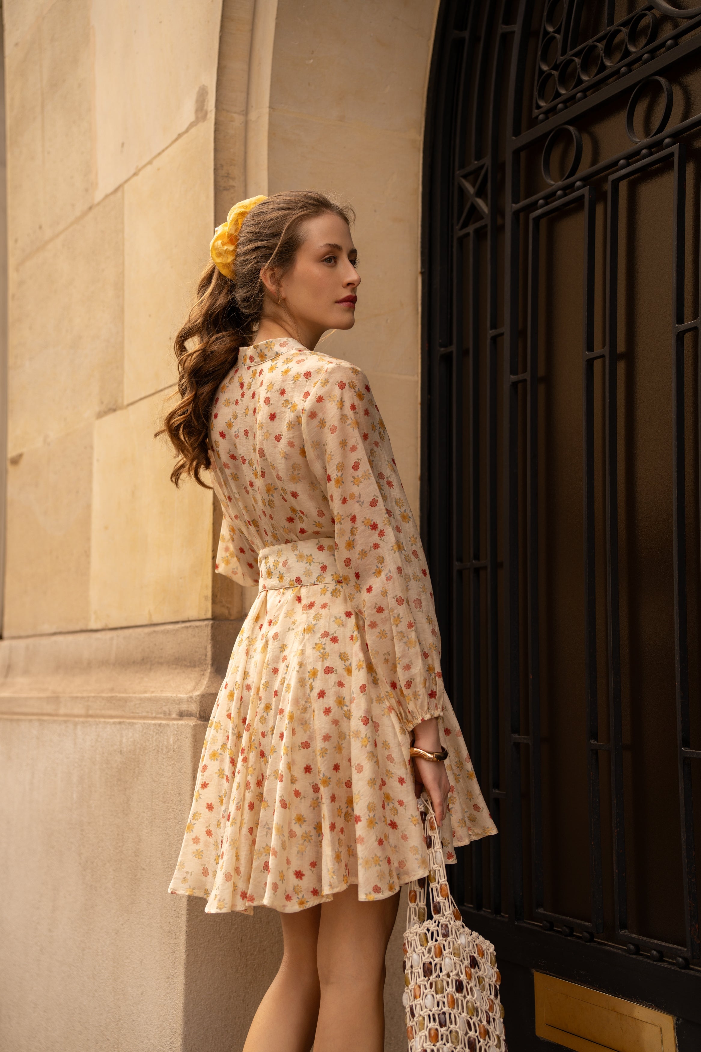 Sonia floral silk dress