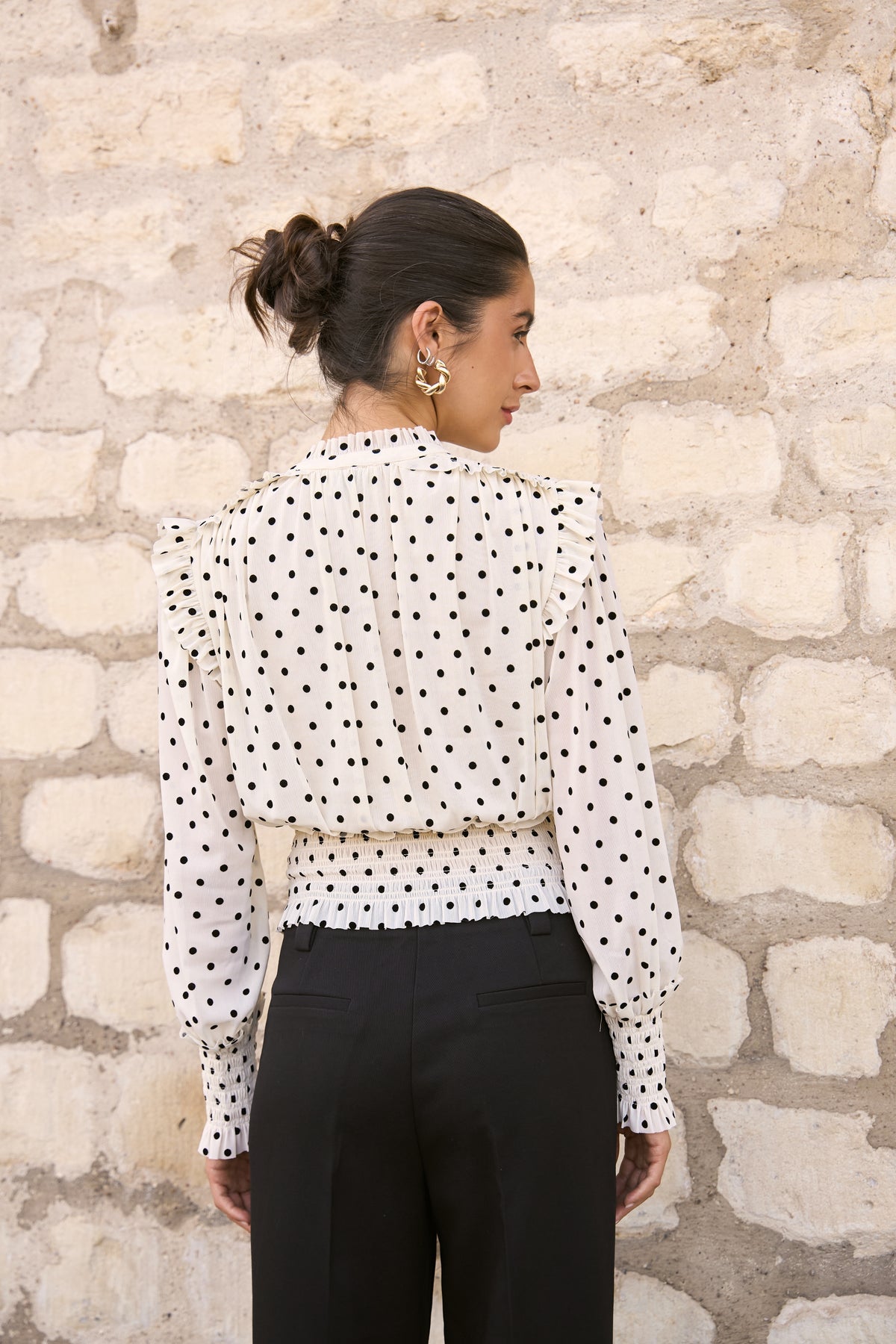 Coco dotted lace blouse