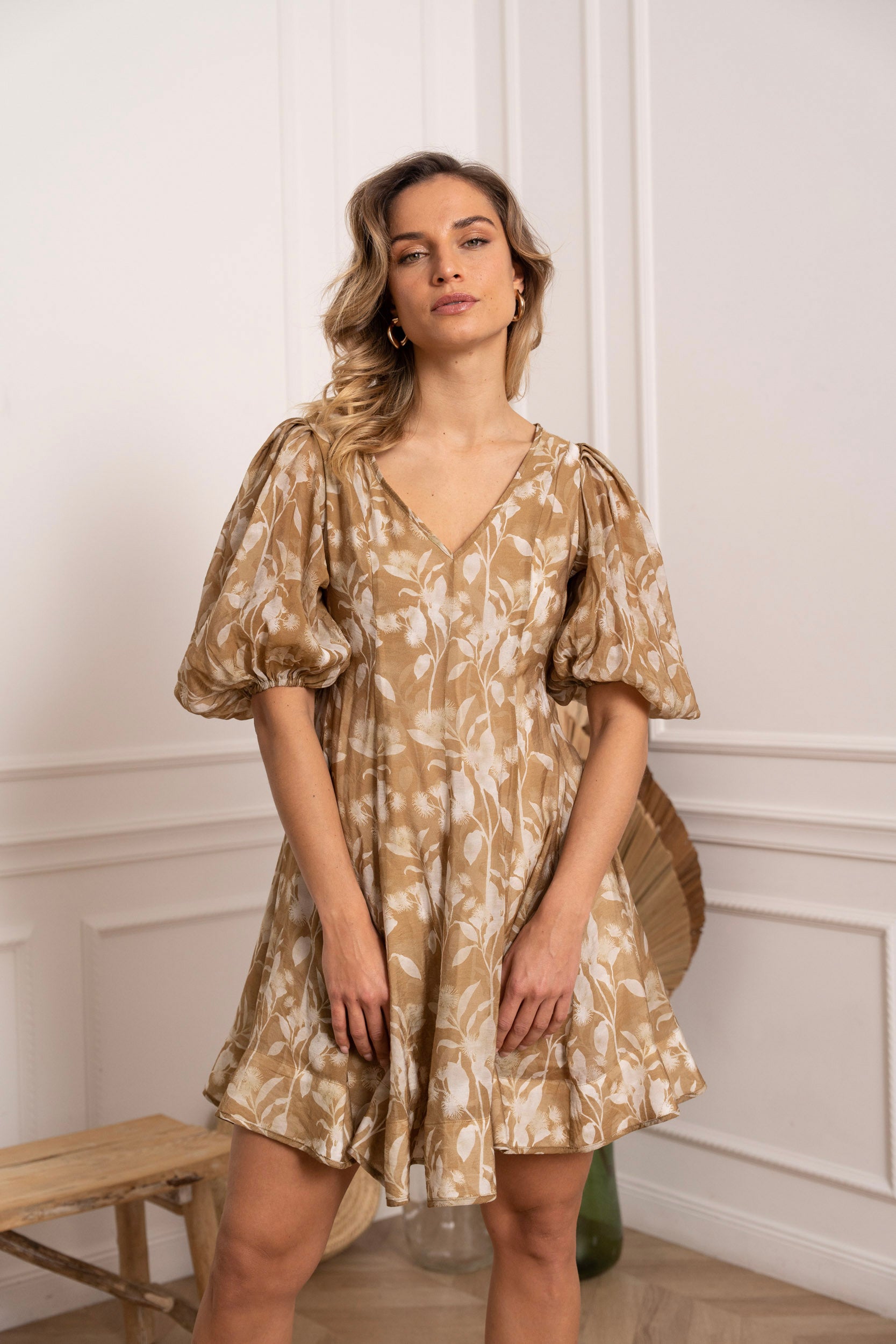 Sonia floral silk dress