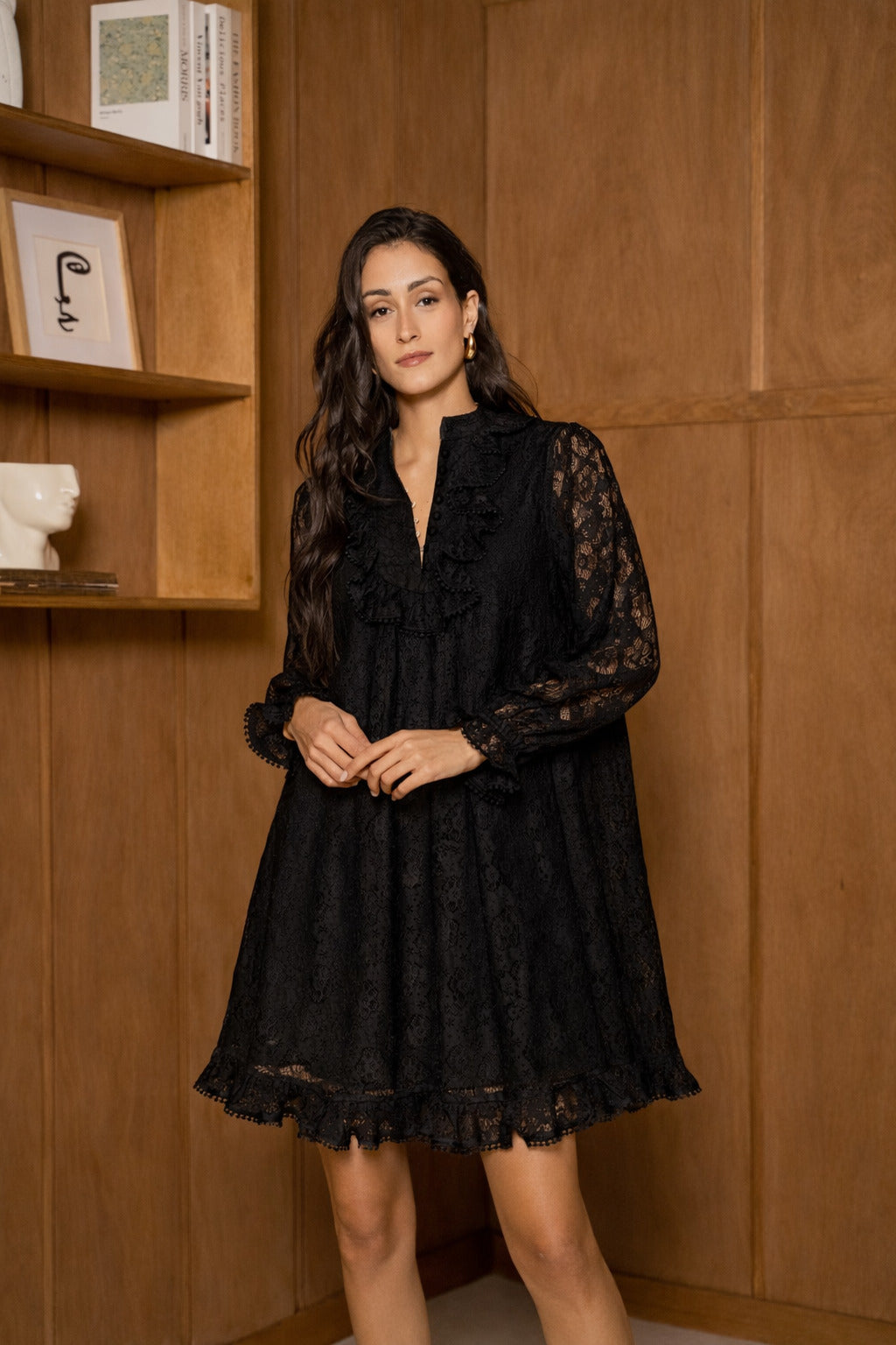 Robe Eugénie col froufrou