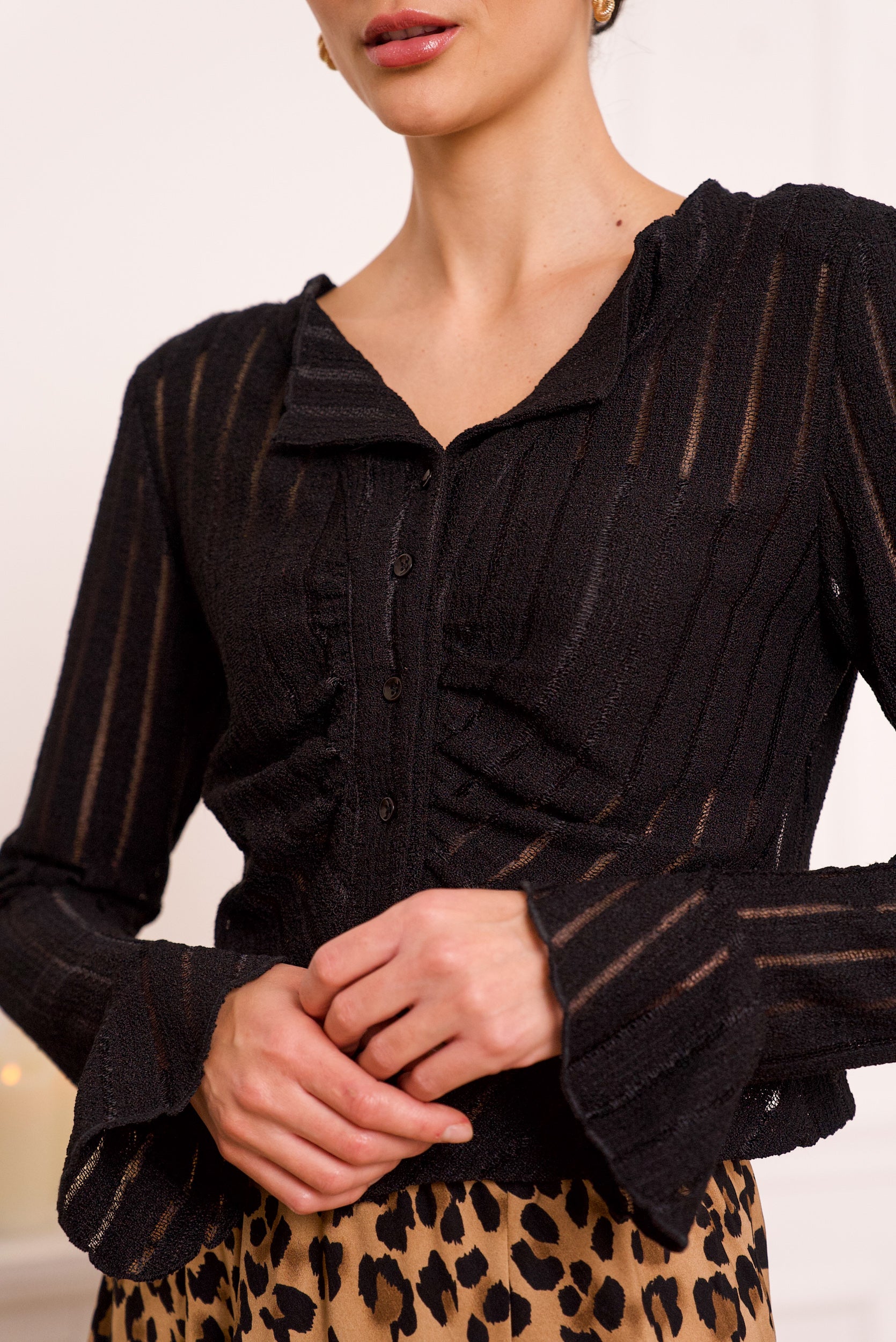 Blouse en maille tisséé