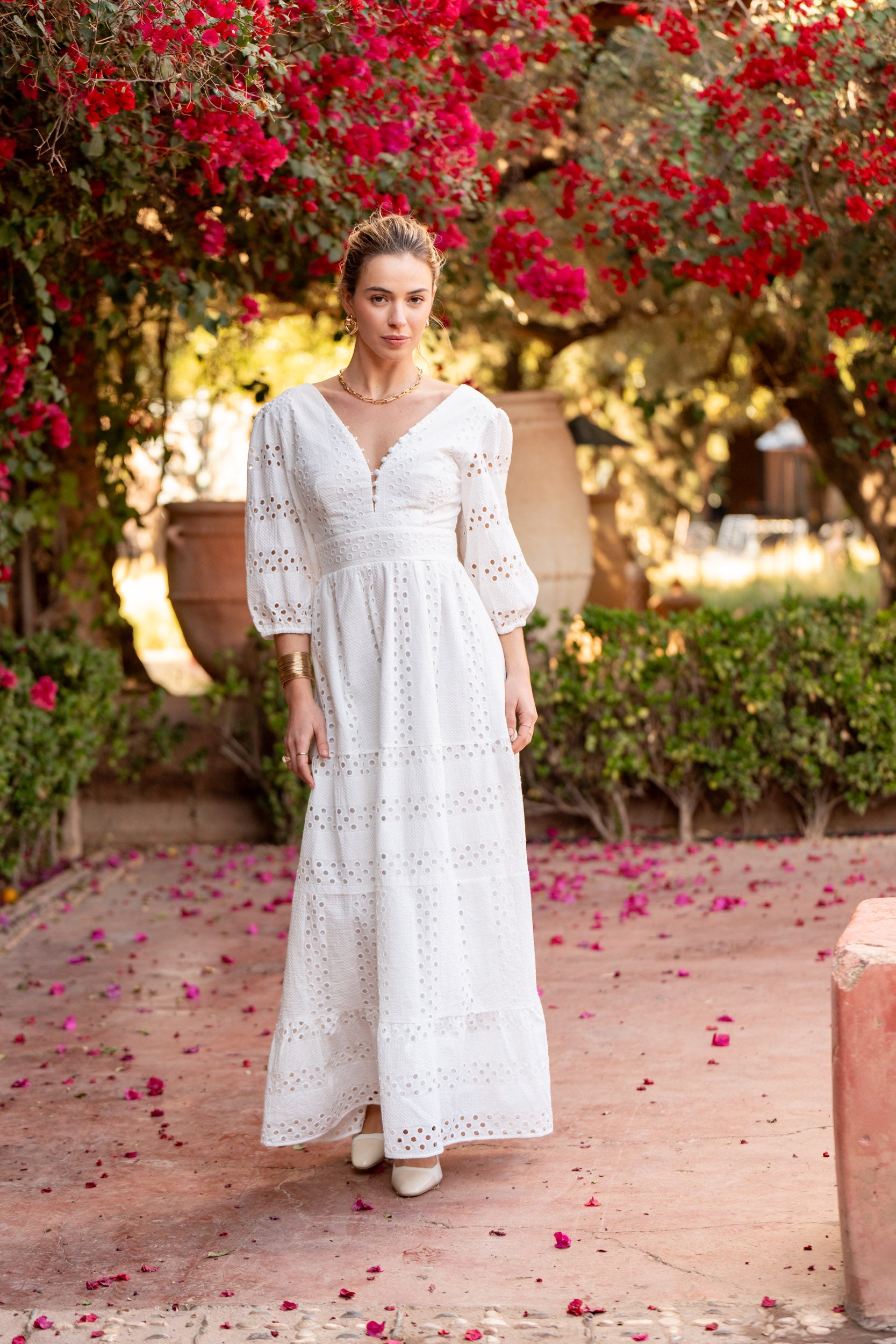 Short silk printed Saint-Tropez dress