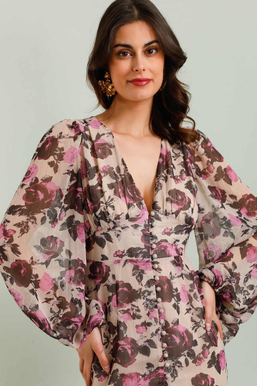 Short silk printed Saint-Tropez dress