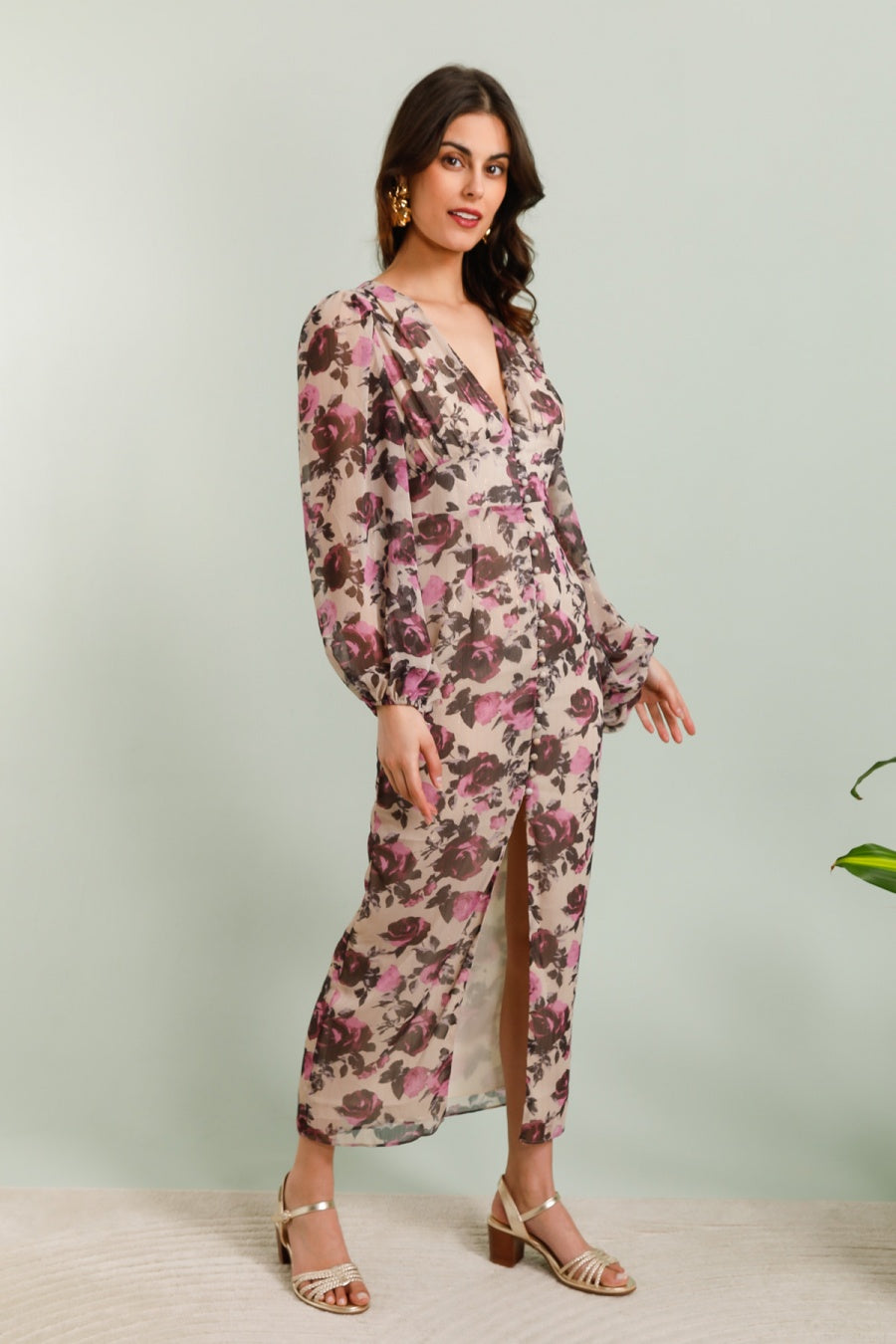 Short silk printed Saint-Tropez dress