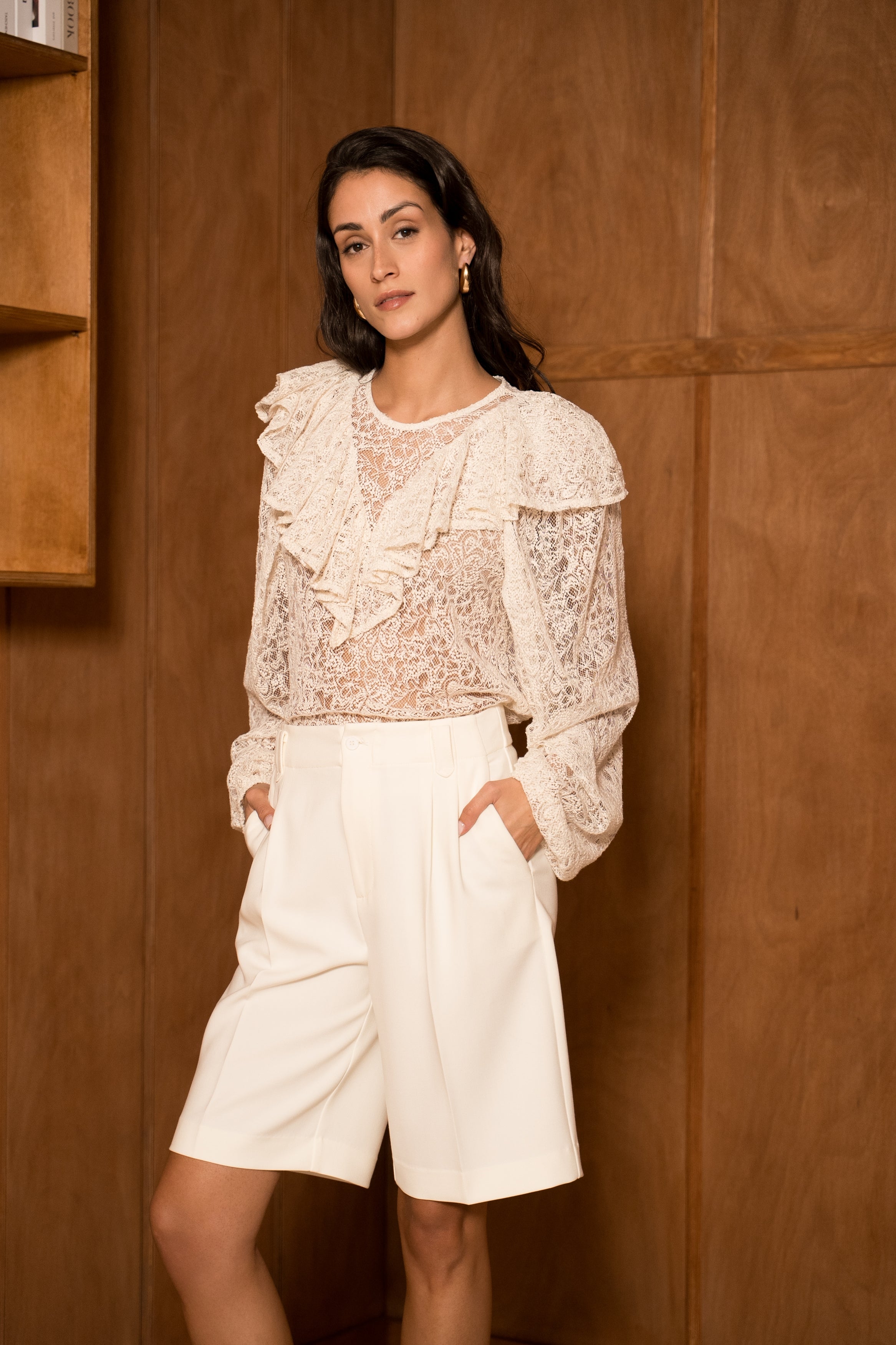 Blouse Gigi en dentelle à volants