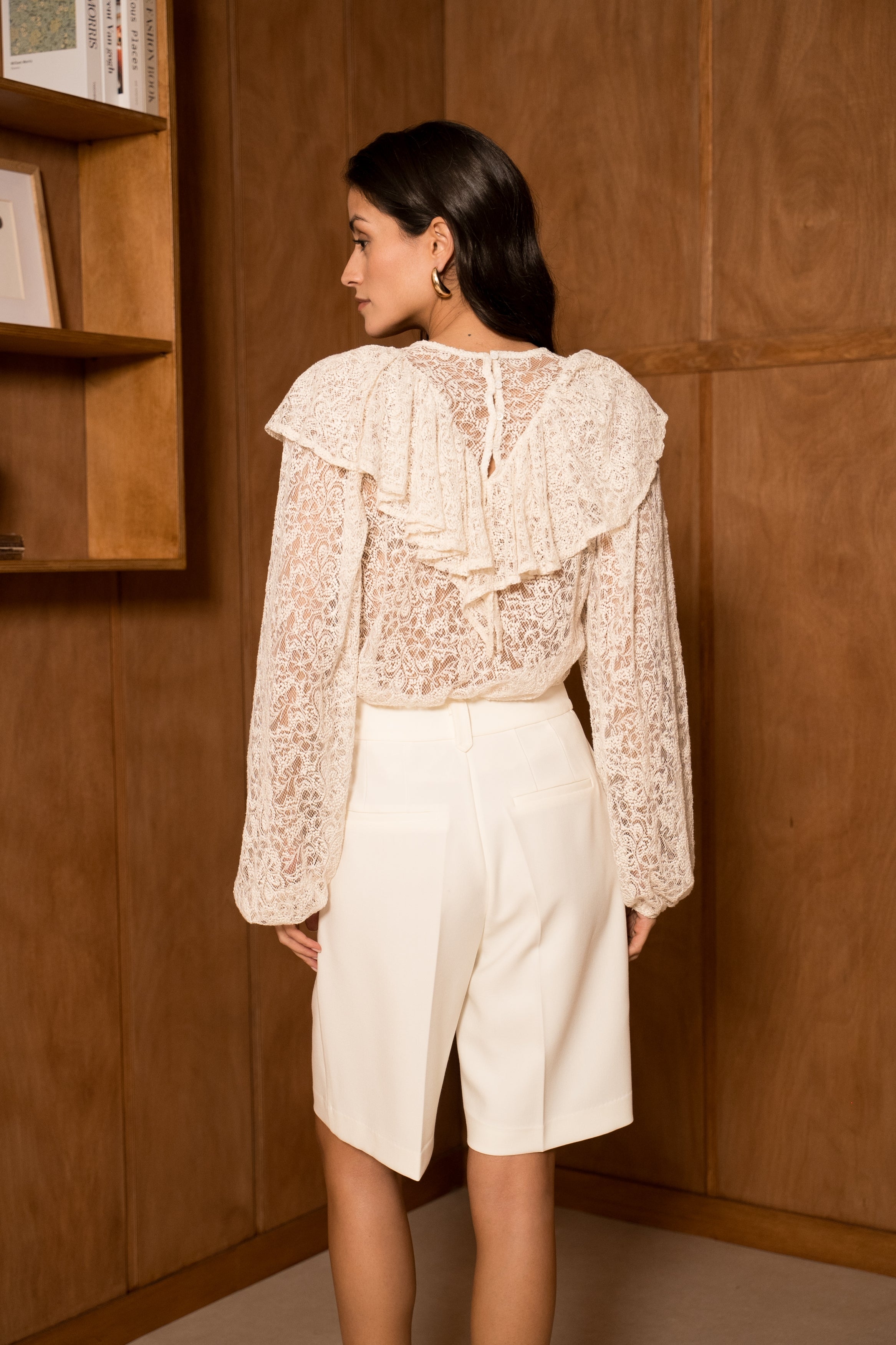 Blouse Gigi en dentelle à volants