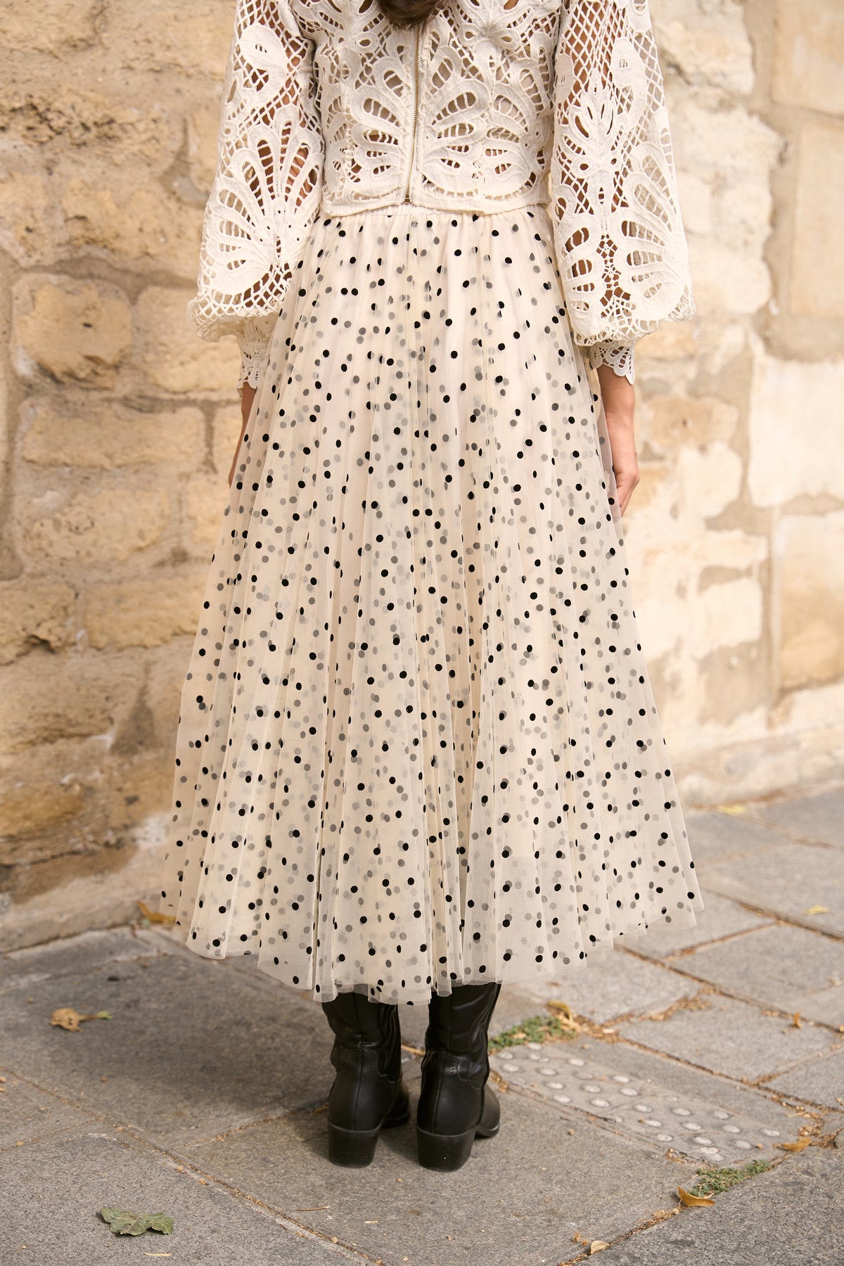 Jupe Aria en tulle à gros pois