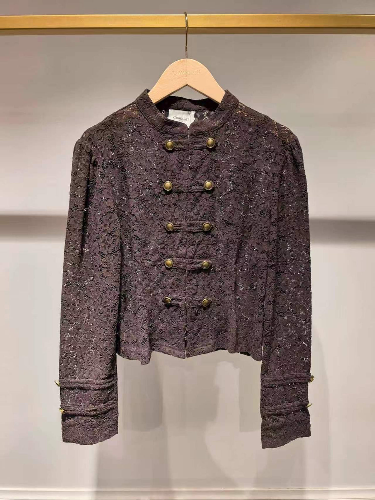 Veste Céline col officier en dentelle