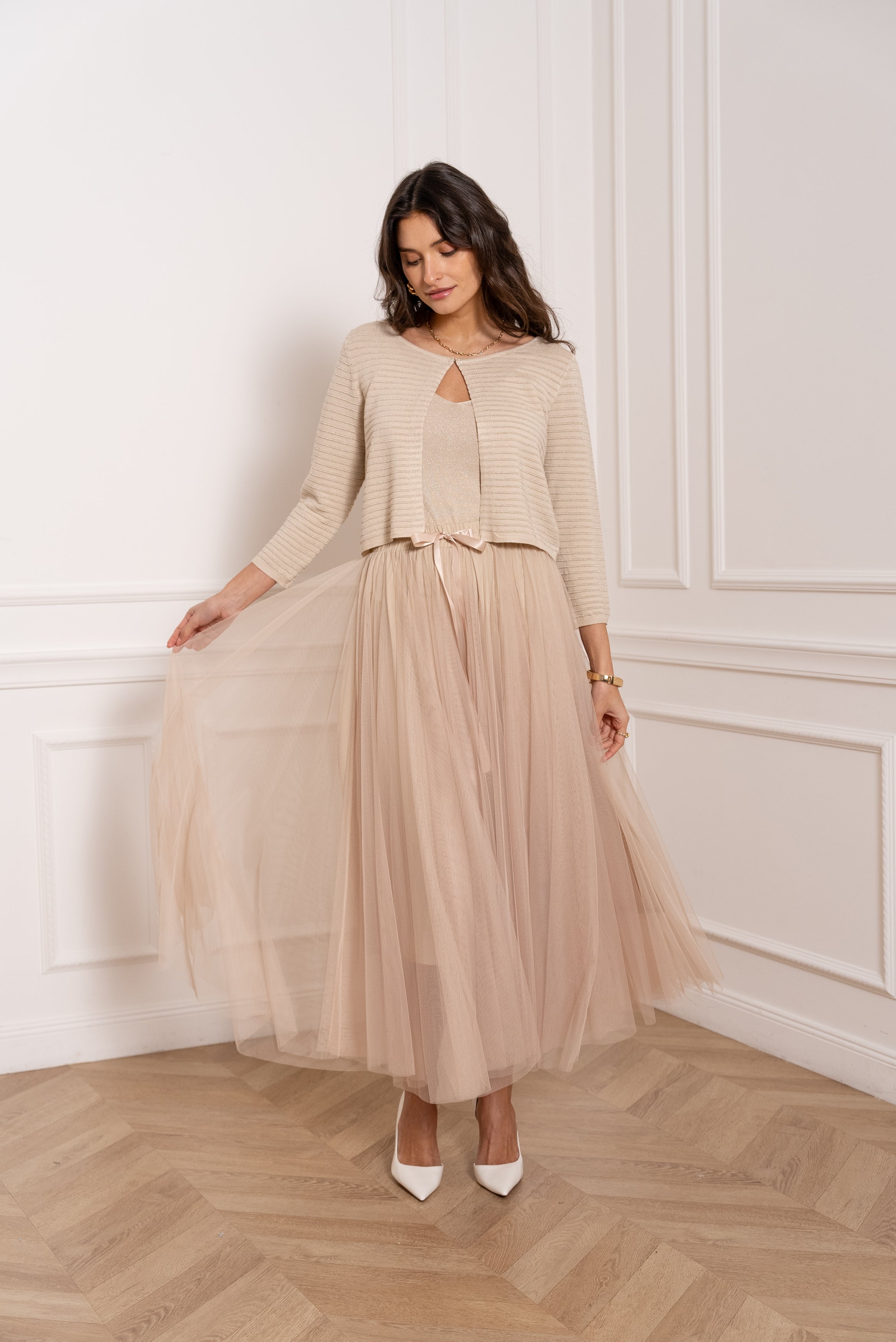 Shiny lurex tank top 