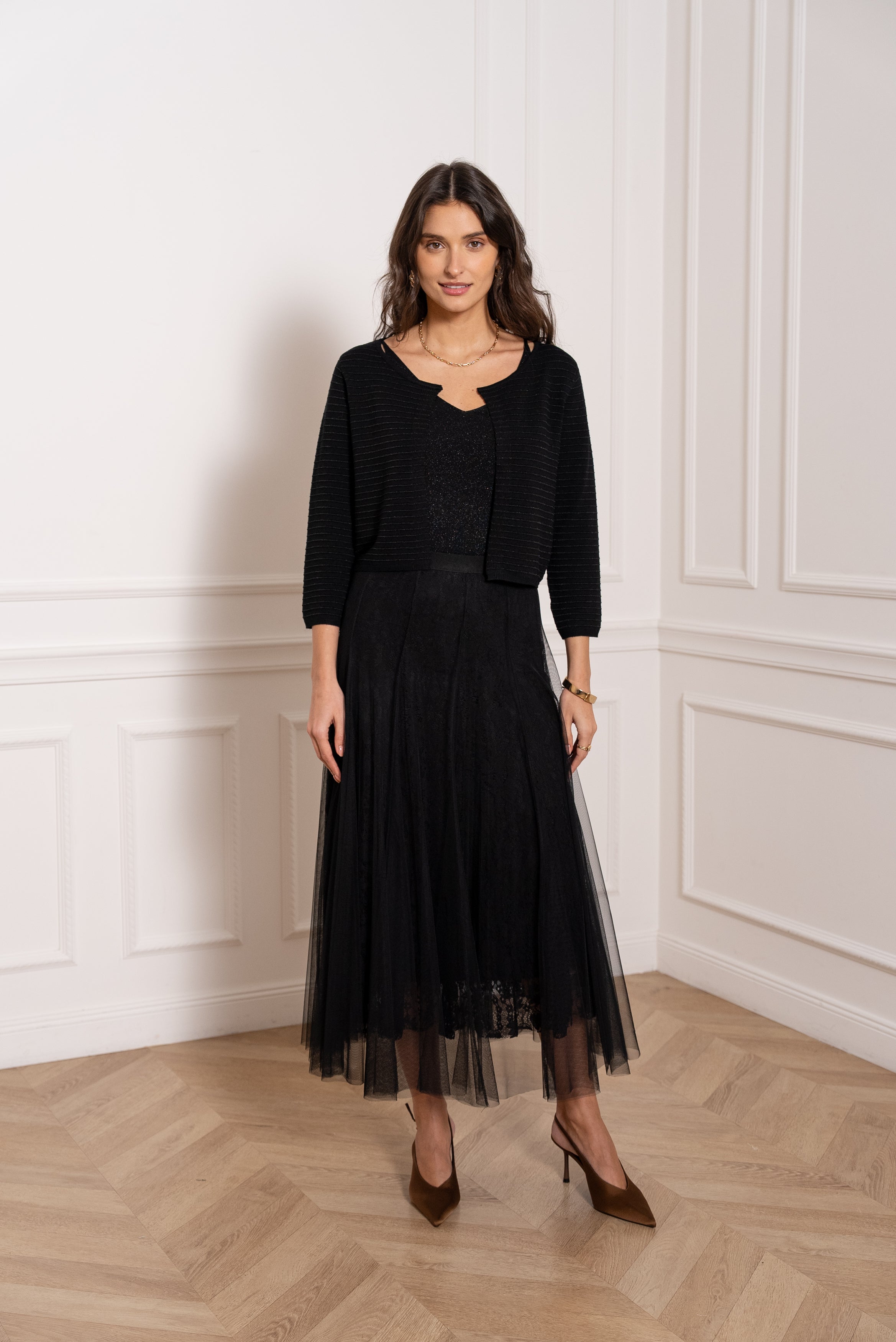 Shiny lurex tank top 