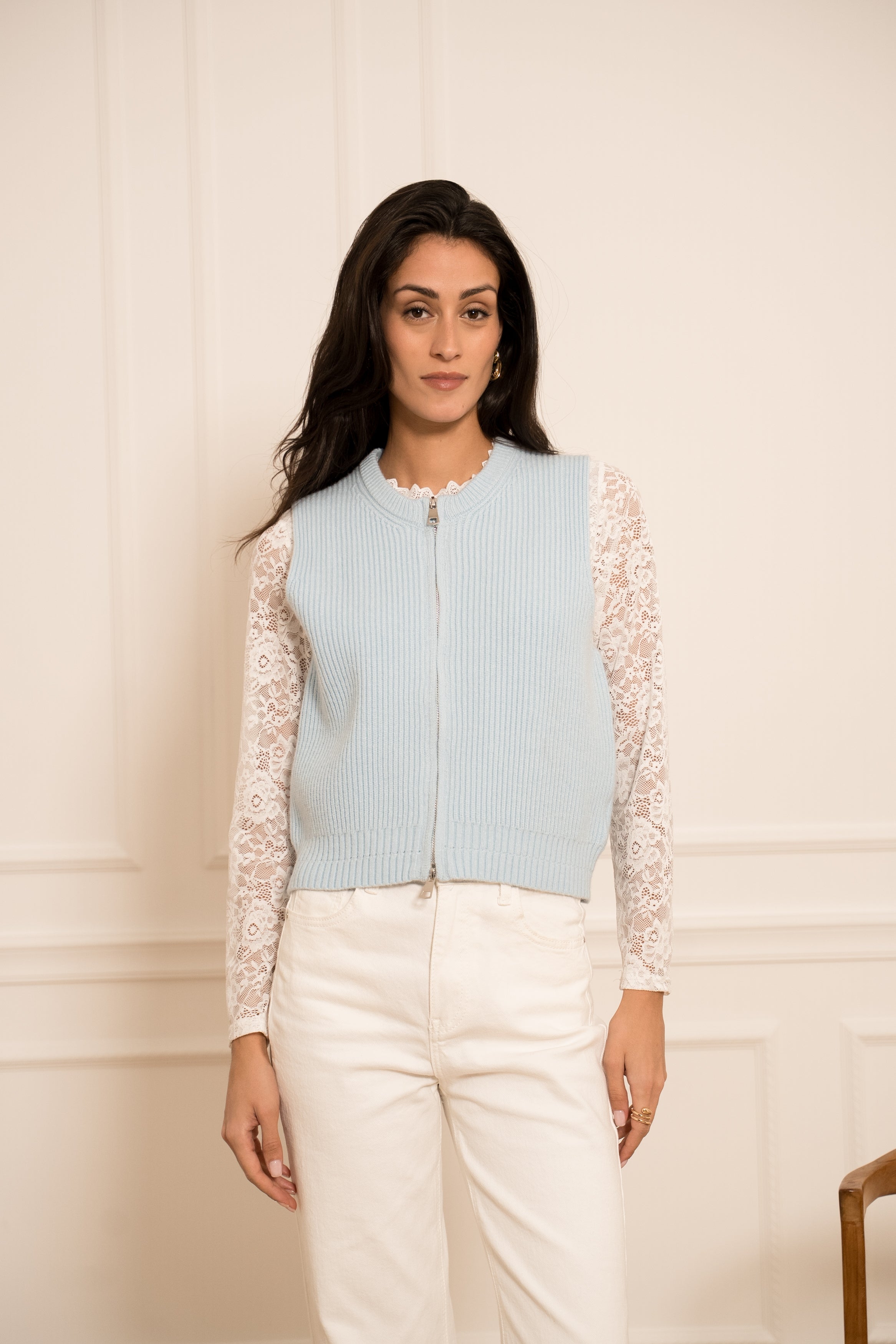 Gilet en maille sans manches