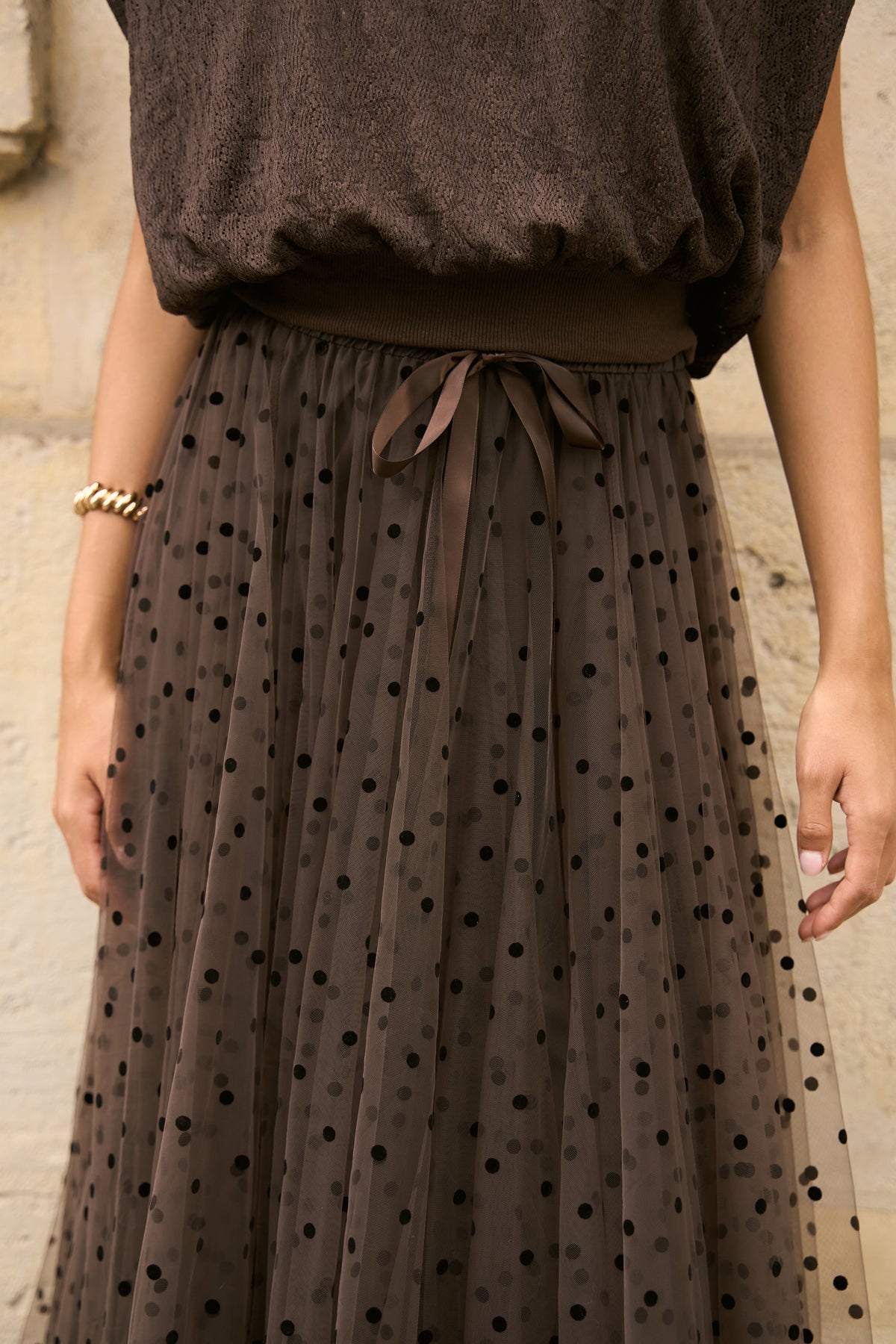 Jupe Aria en tulle à gros pois