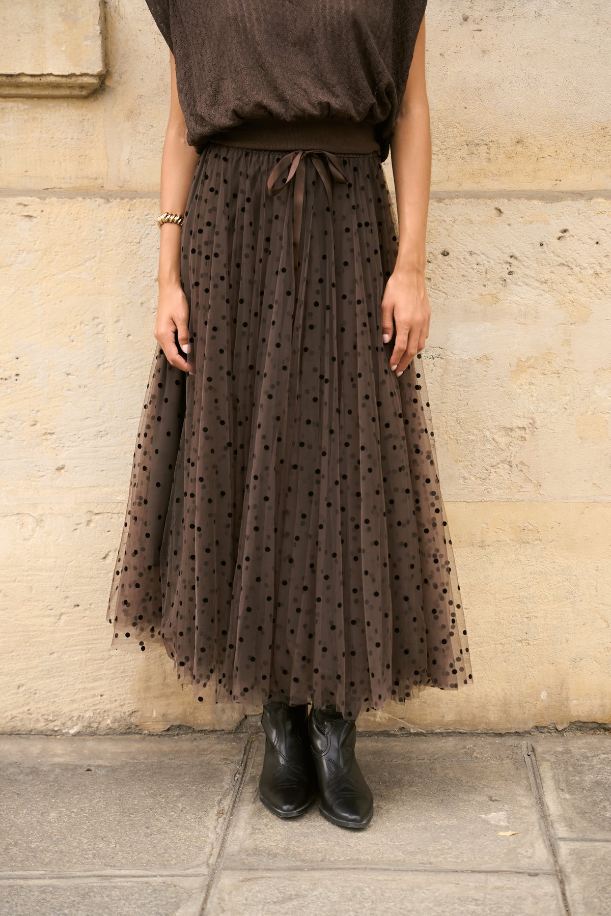 Jupe Aria en tulle à gros pois