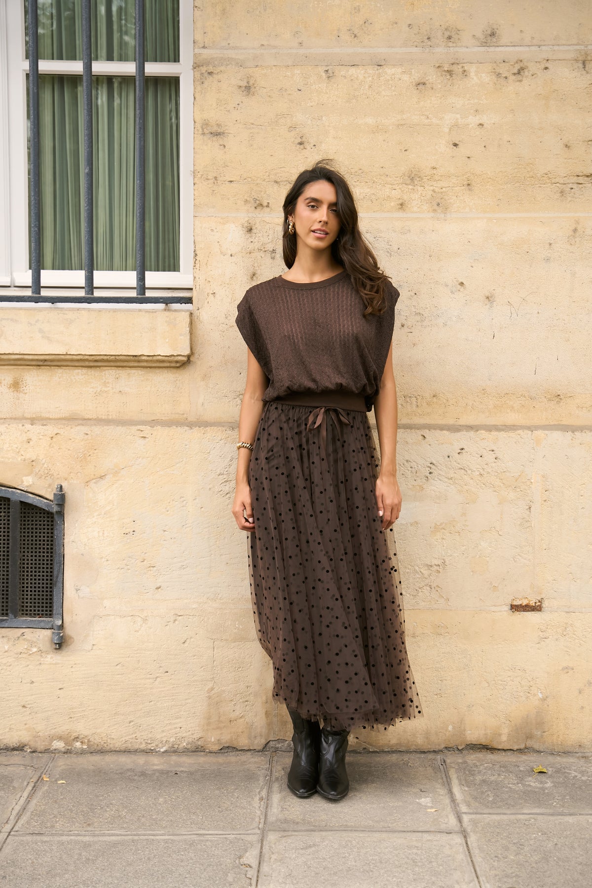 Jupe Aria en tulle à gros pois