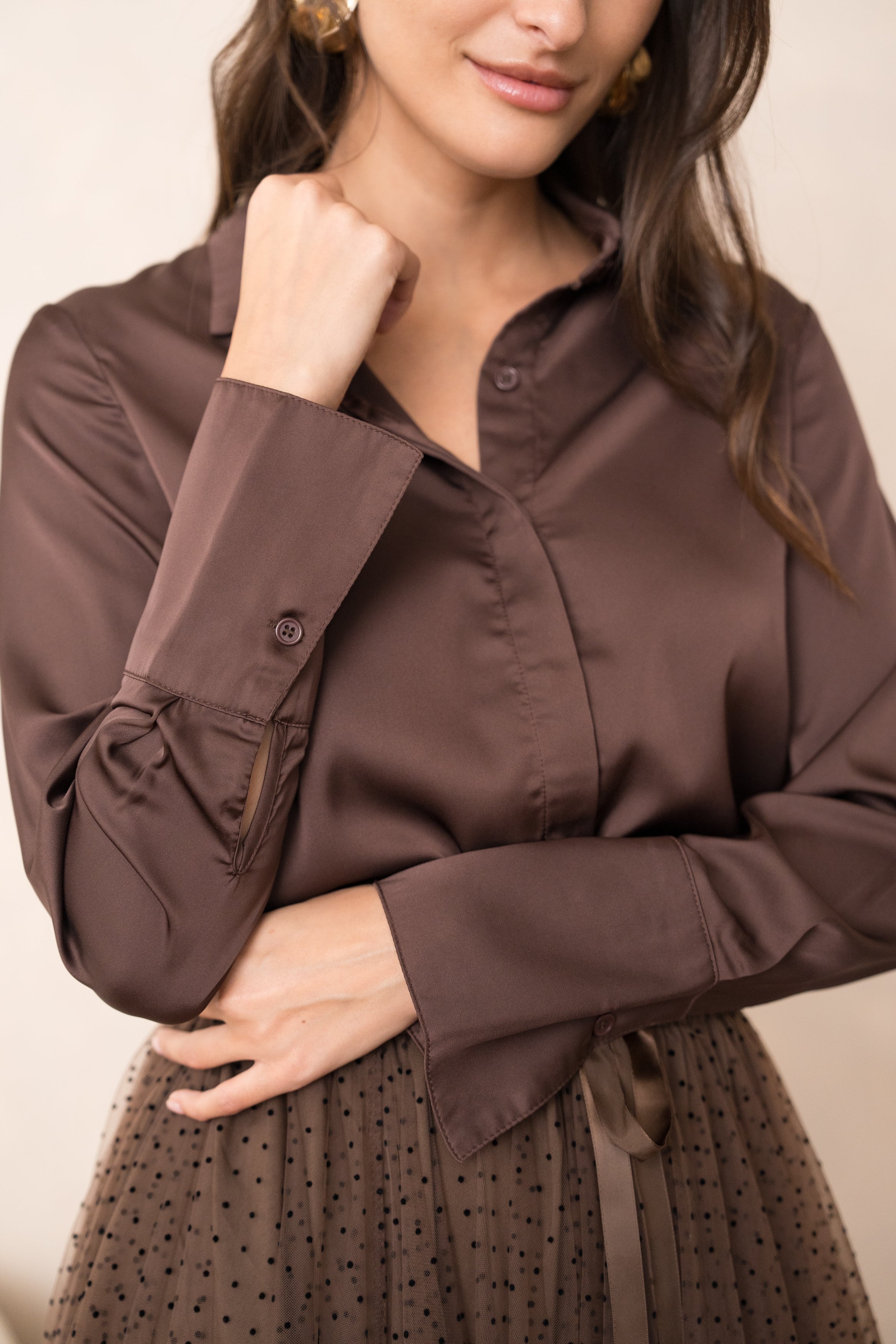 Lea satin shirt