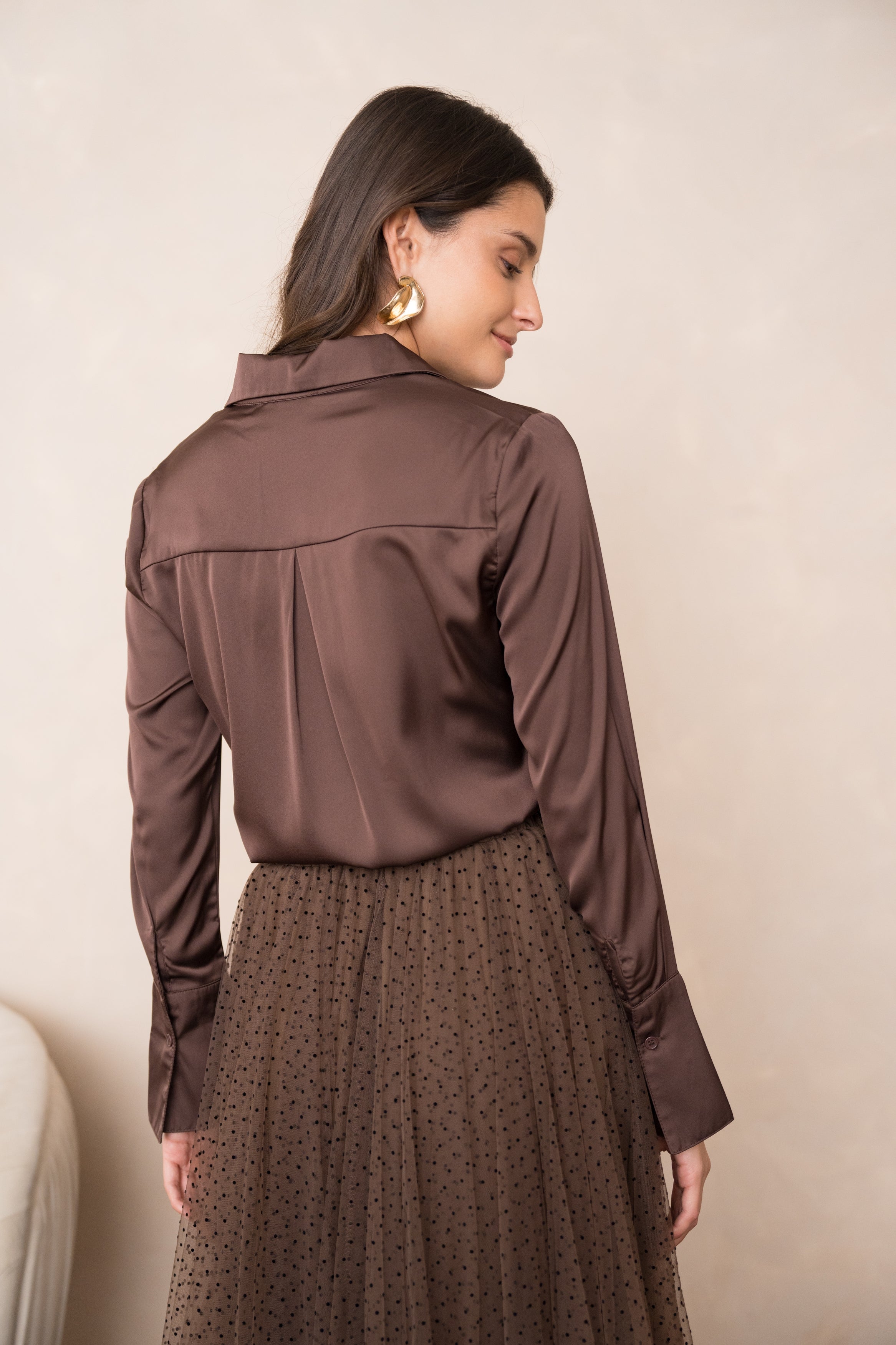 Lea satin shirt