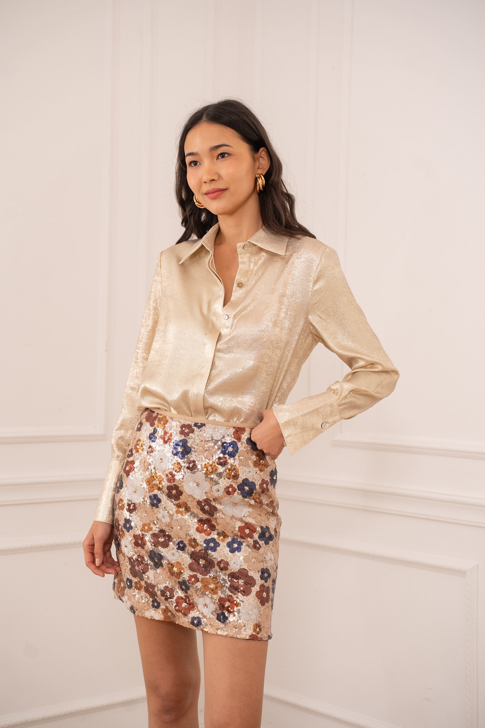 Short silk printed Saint-Tropez dress