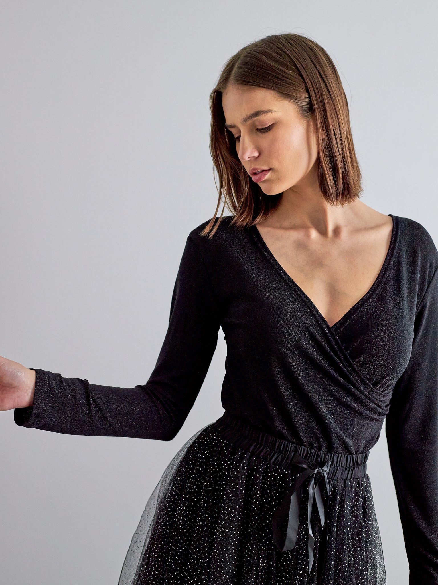 Top cache coeur brillant