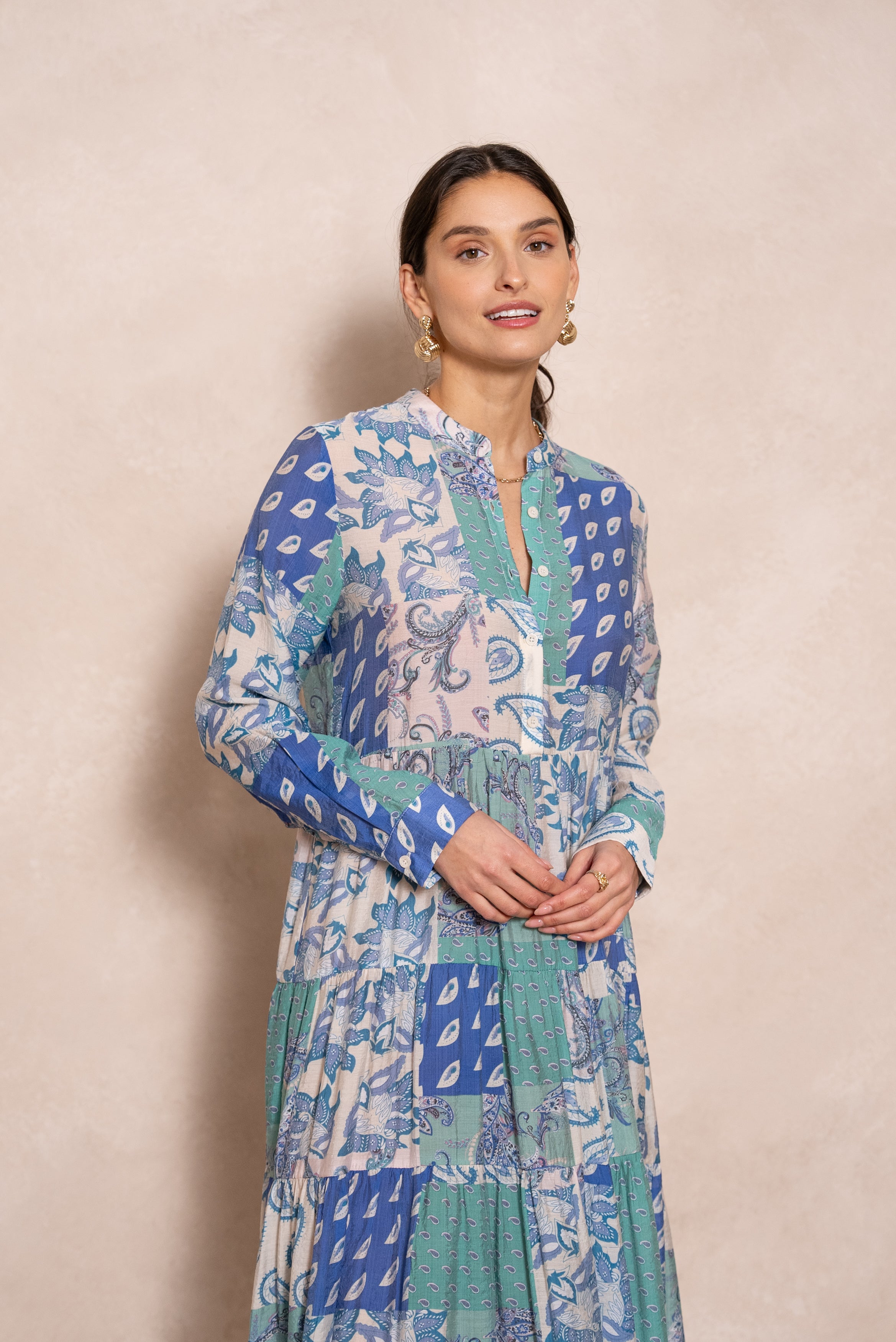 Robe longue imprimée fleurie Marbella