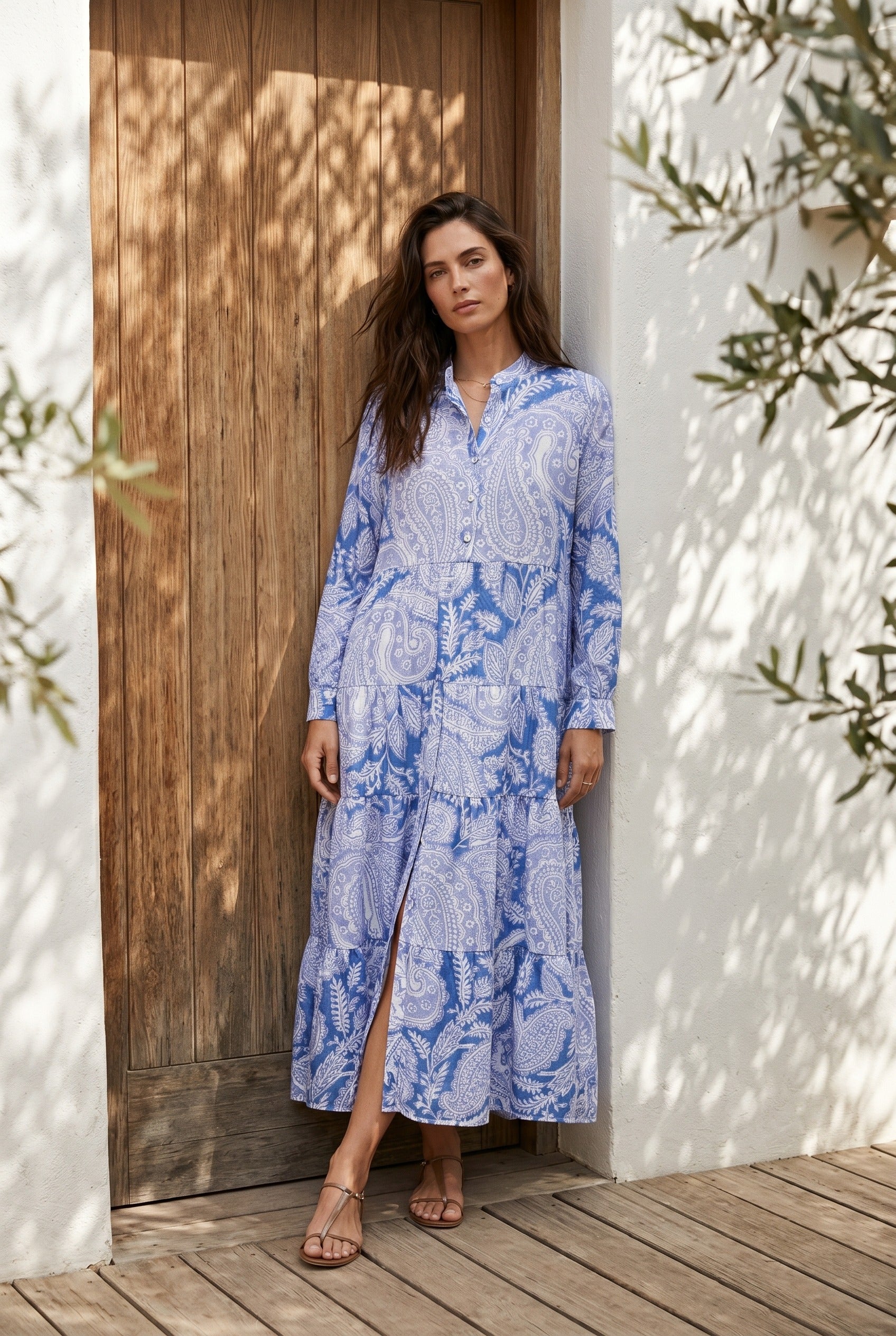 Robe longue imprimée fleurie Marbella