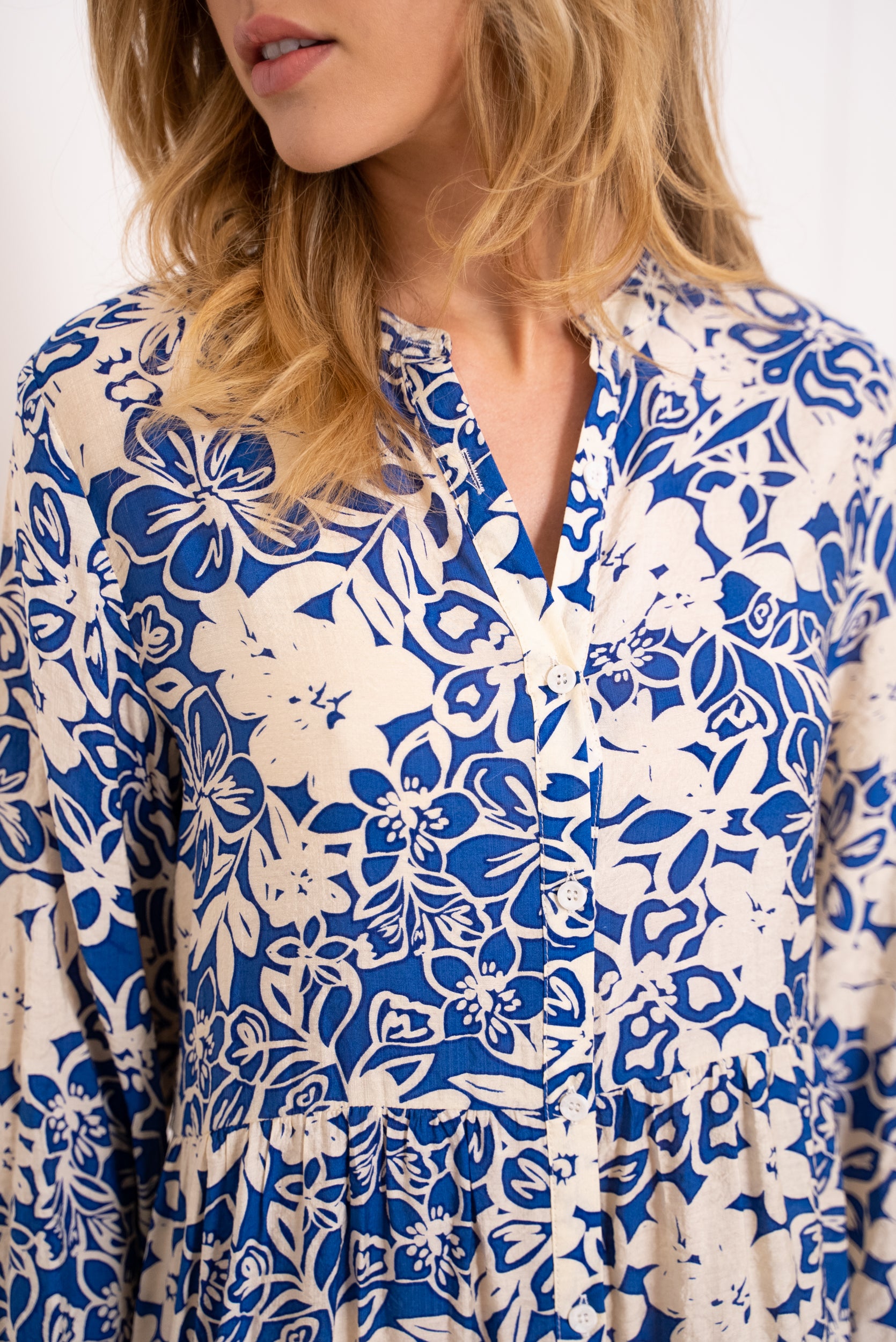 Robe longue imprimée fleurie Marbella