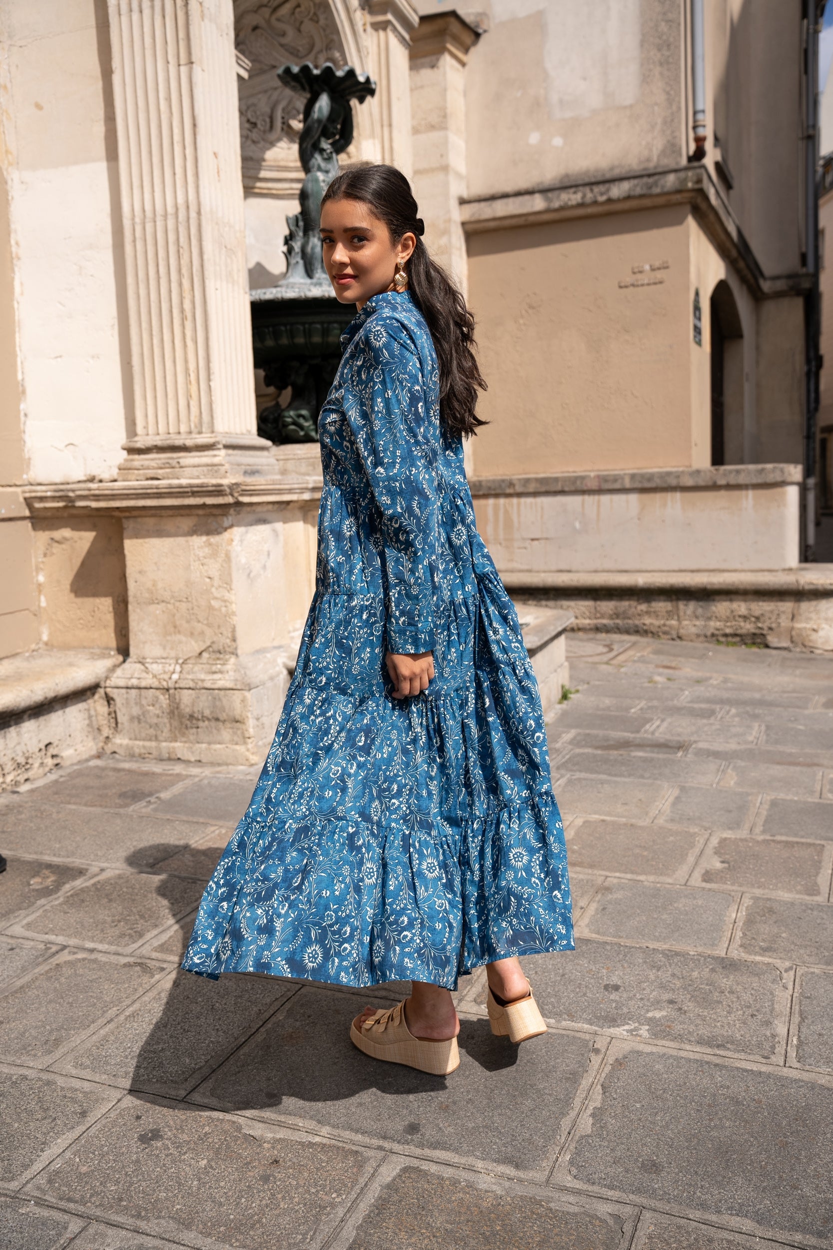 Long dress Marbella silk viscose